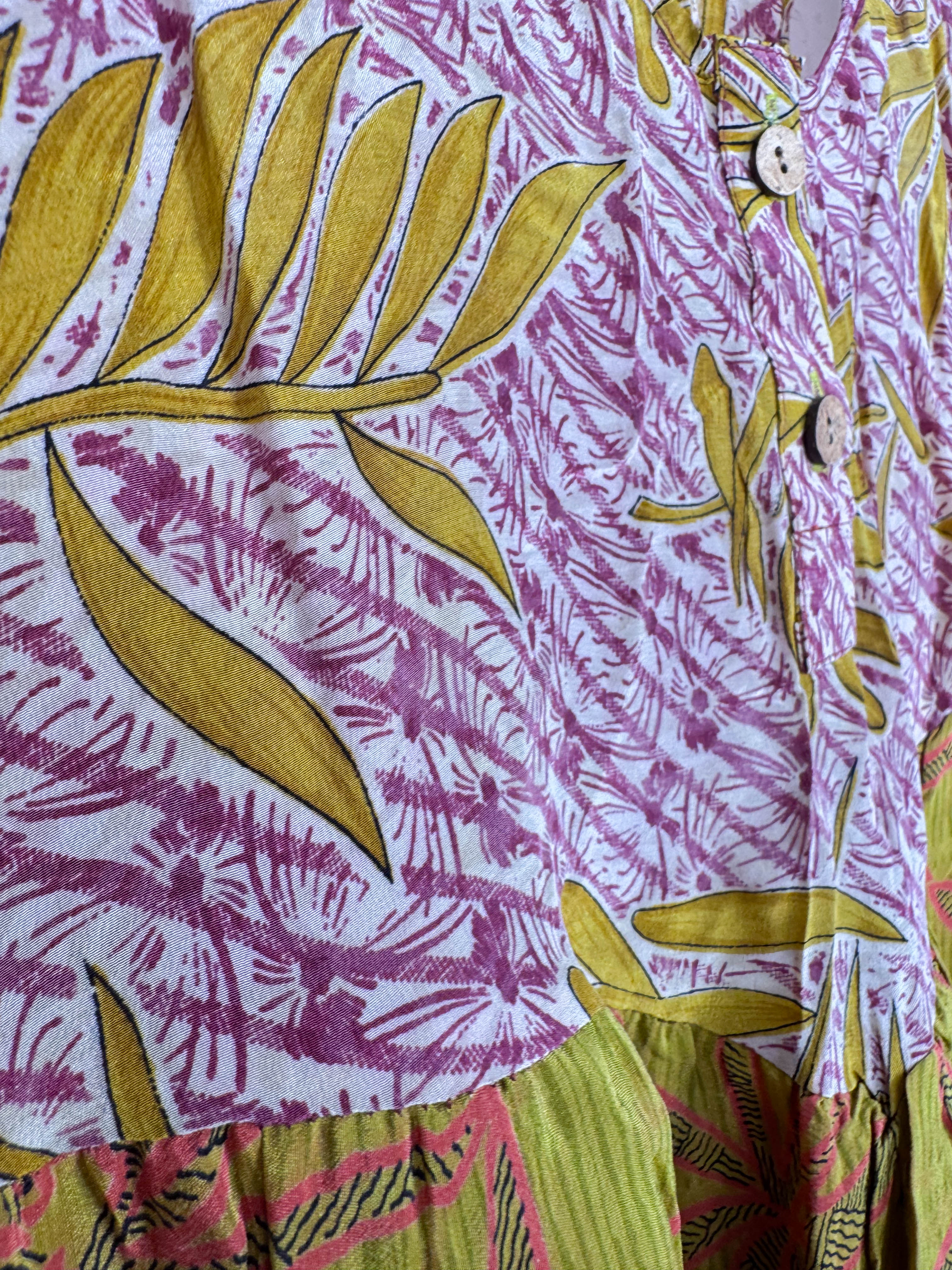 Bohemian silk vest Top - Love Protect Sustain