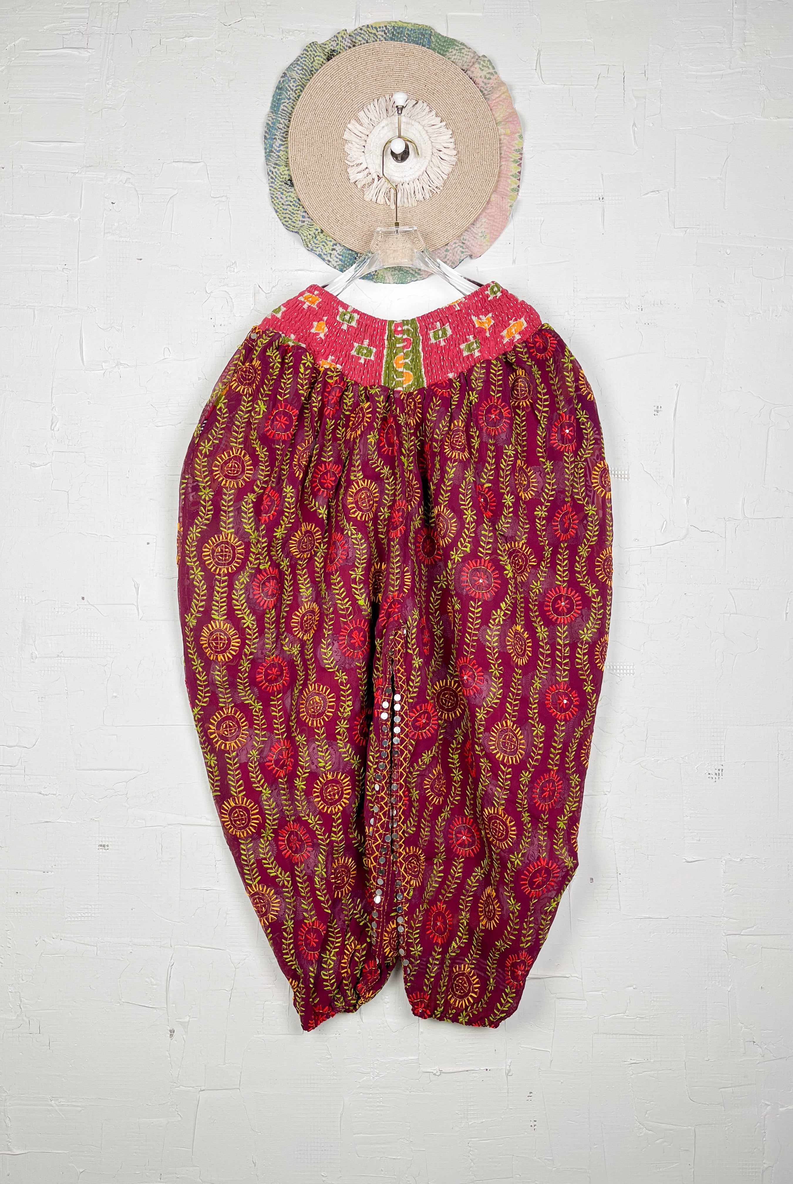 Bohemian travel pants embroidered - Love Protect Sustain