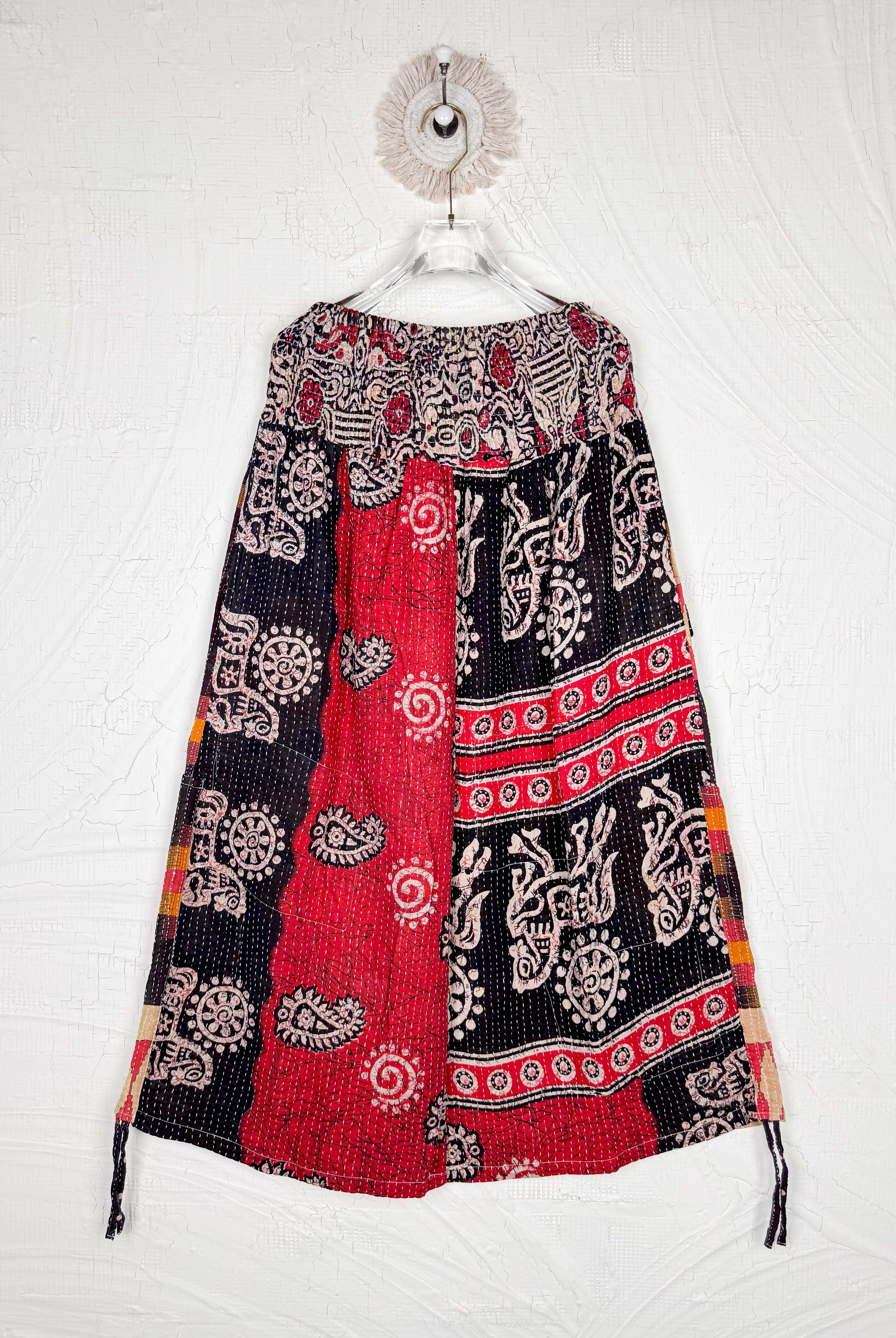 Bohemian upcycled sari skirt - Love Protect Sustain