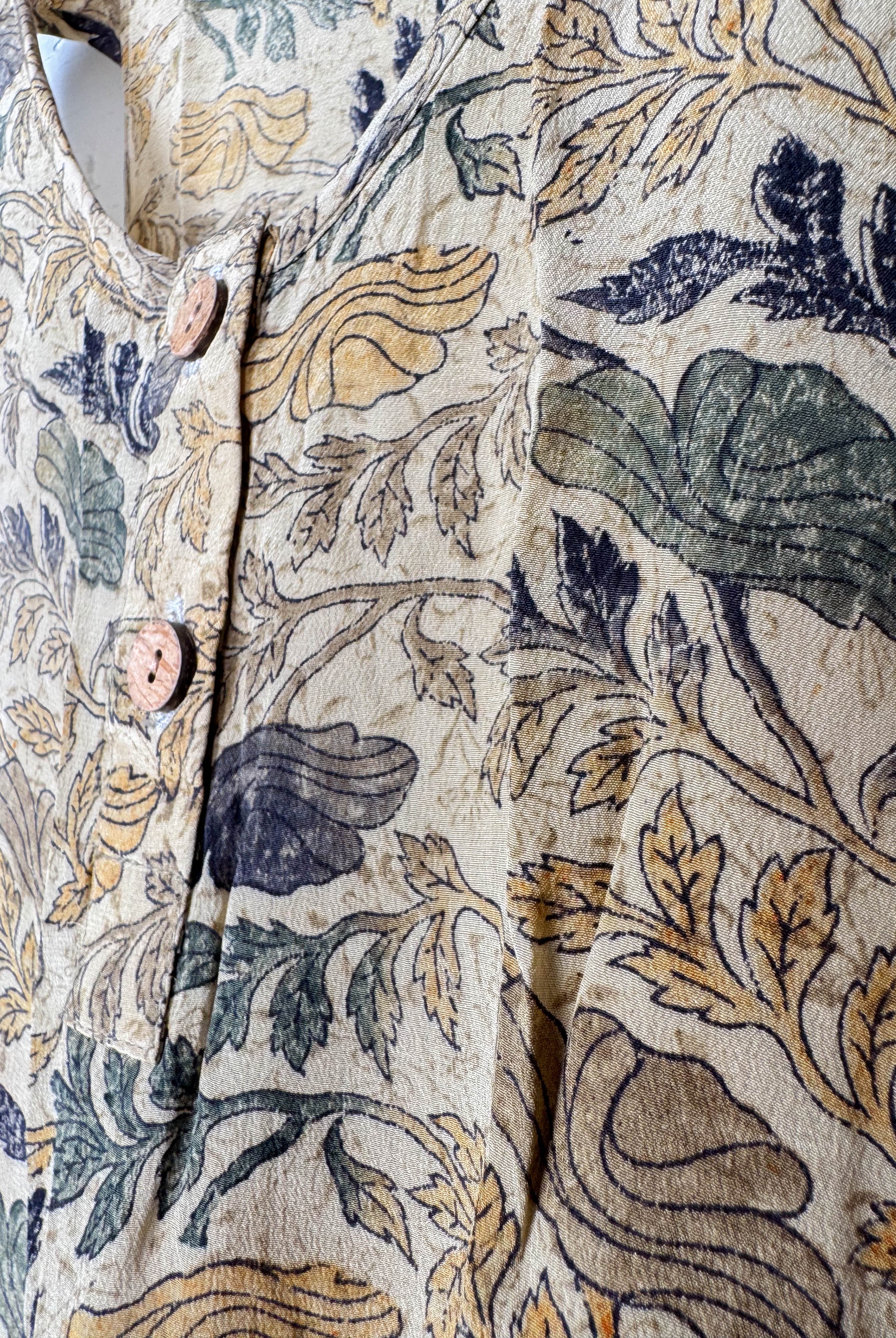 Boho Indian silk top - Love Protect Sustain