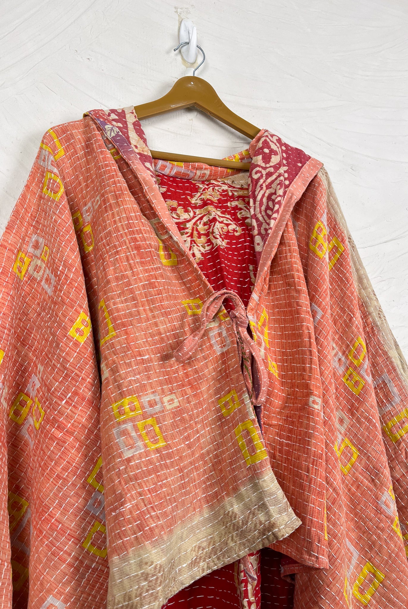 Boho Kantha poncho - Love Protect Sustain