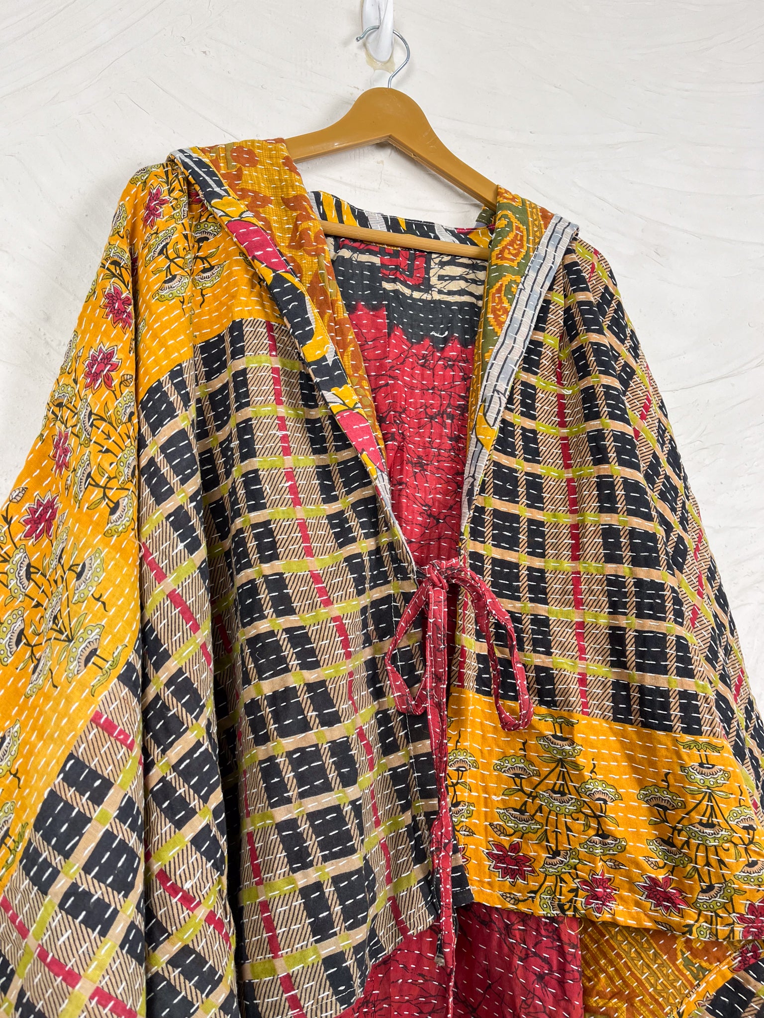 Boho Kantha poncho - Love Protect Sustain