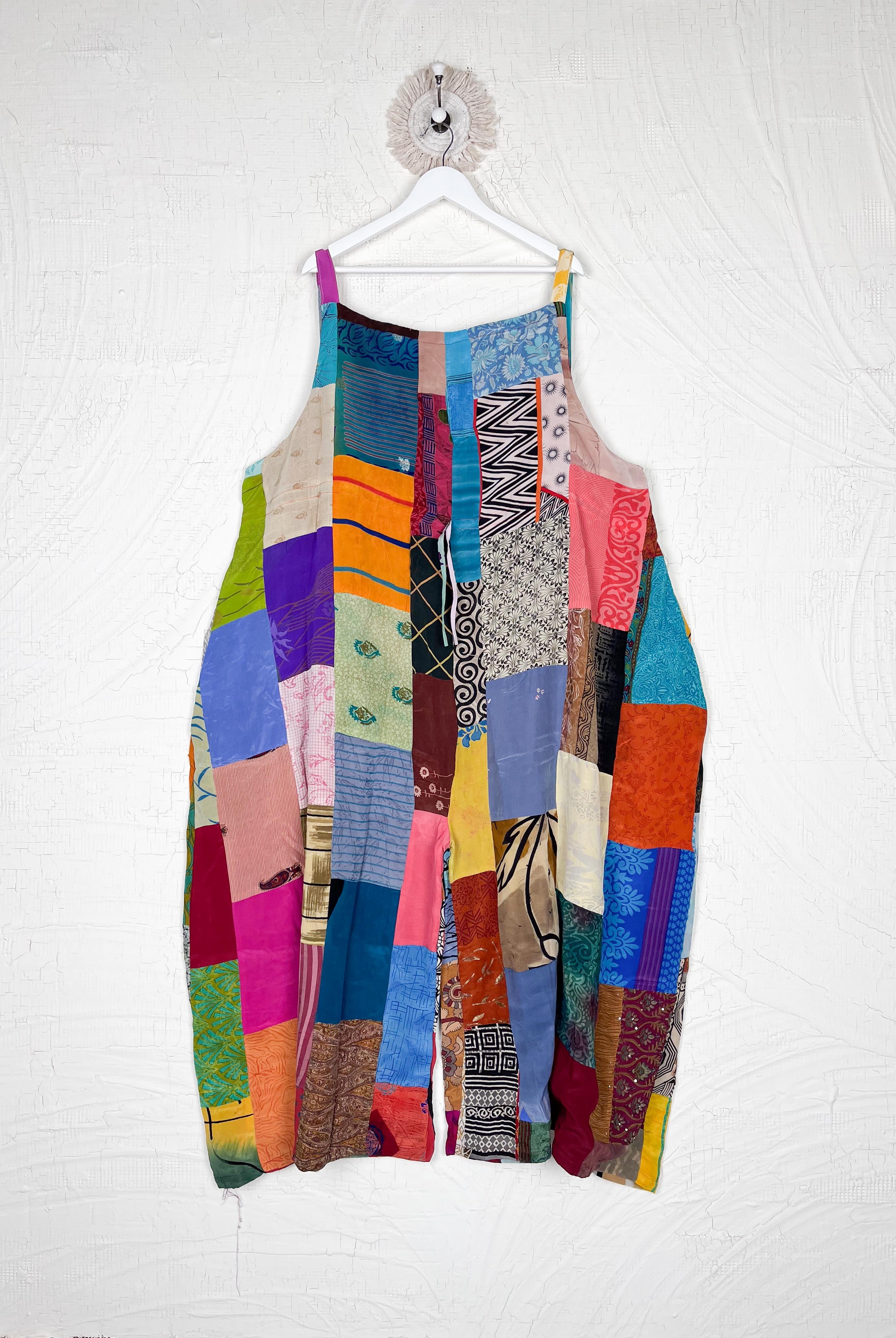 Boho Silk Patchwork Jumpsuit - Love Protect Sustain