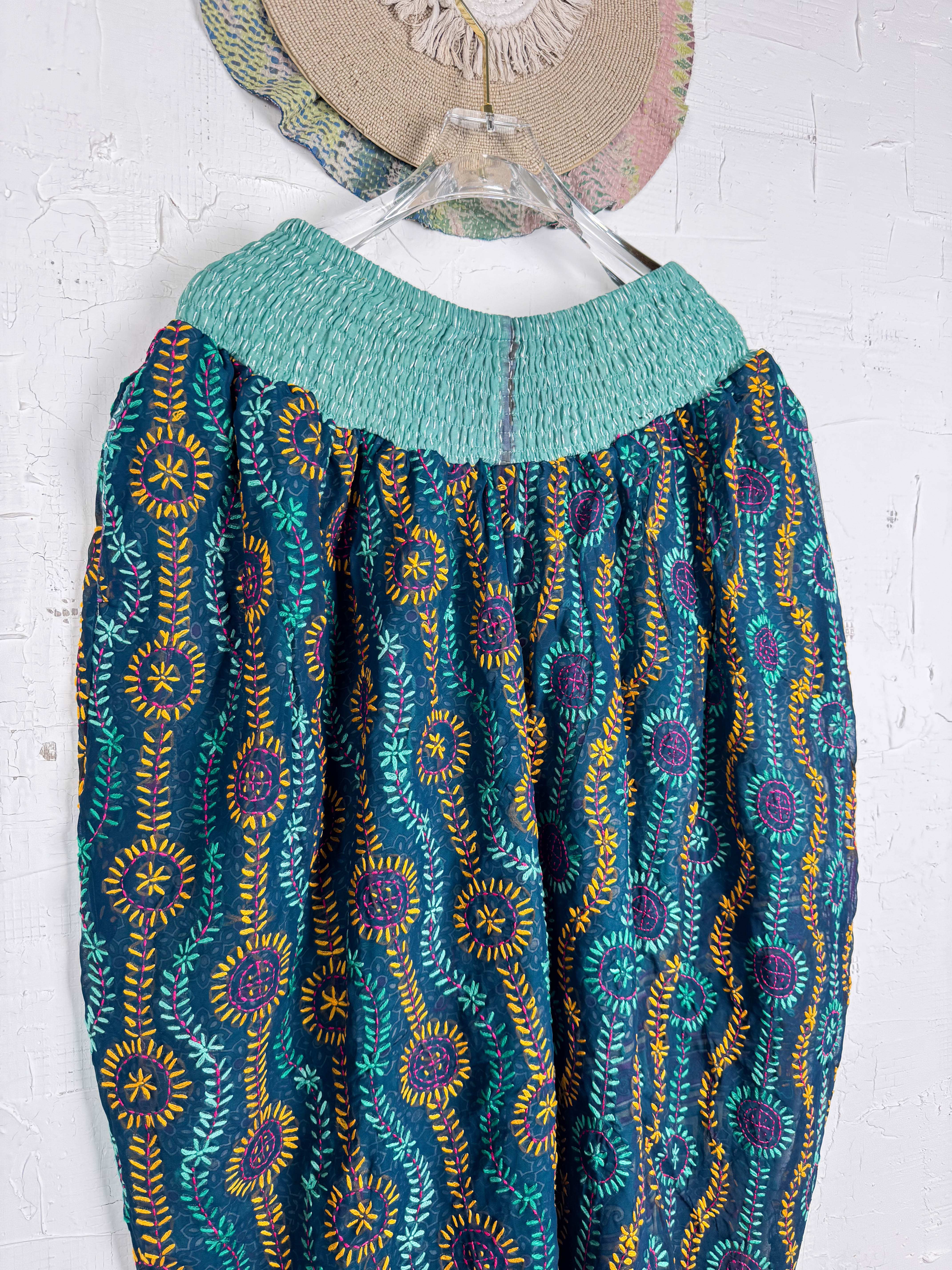 Boho embroidered pants- Love Protect Sustain