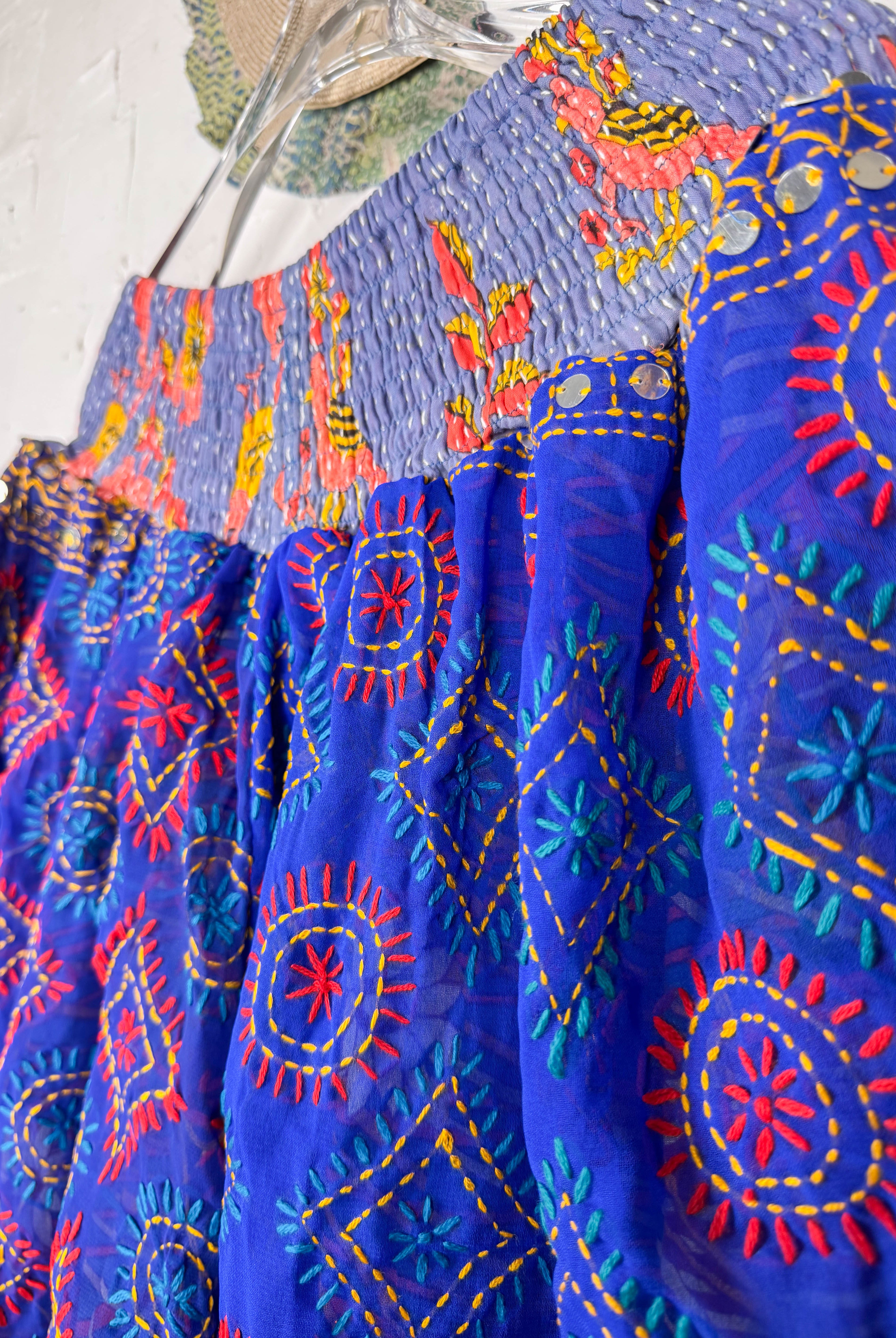 Boho embroidered pants - Love Protect Sustain