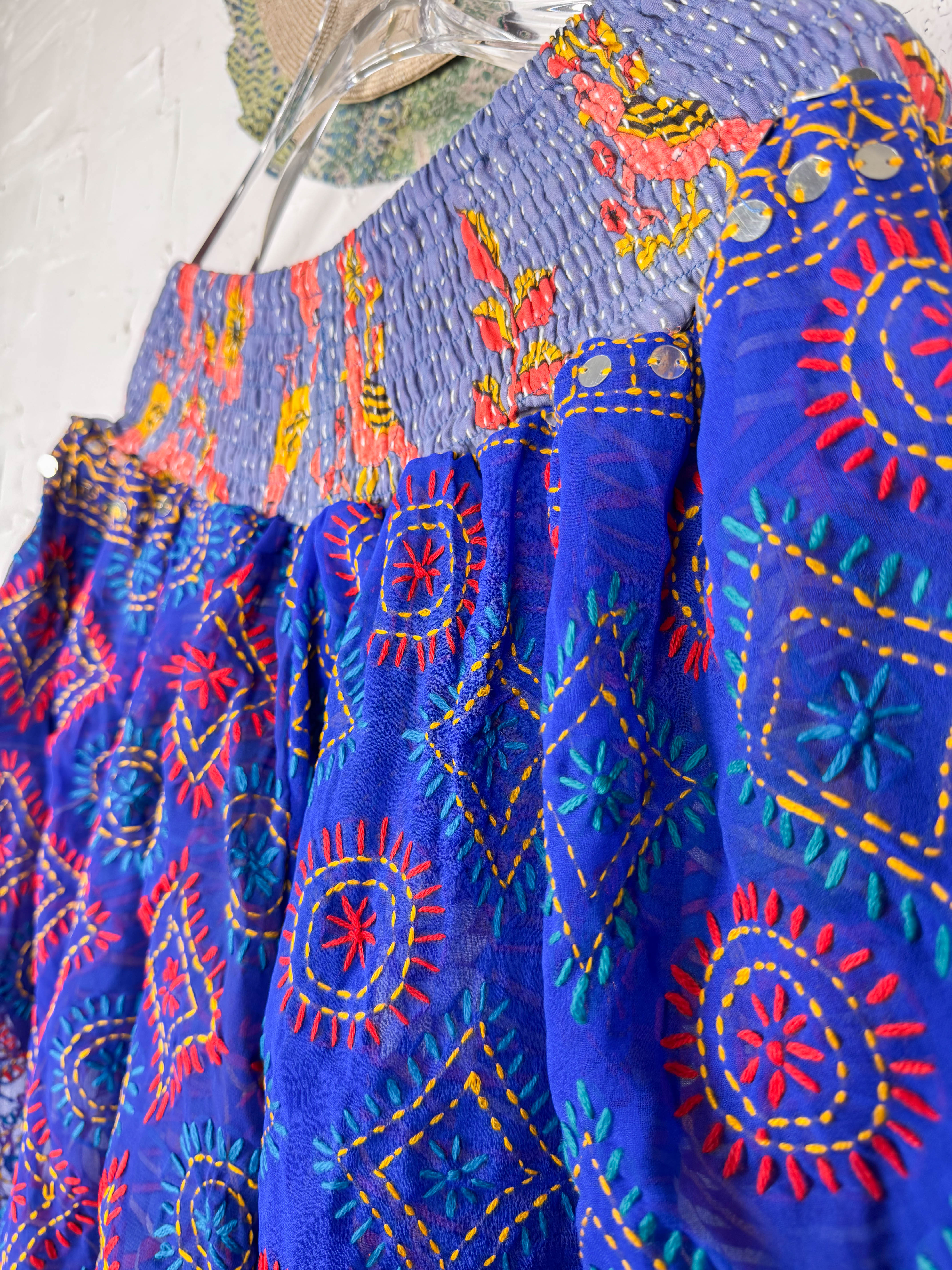 Boho embroidered pants - Love Protect Sustain