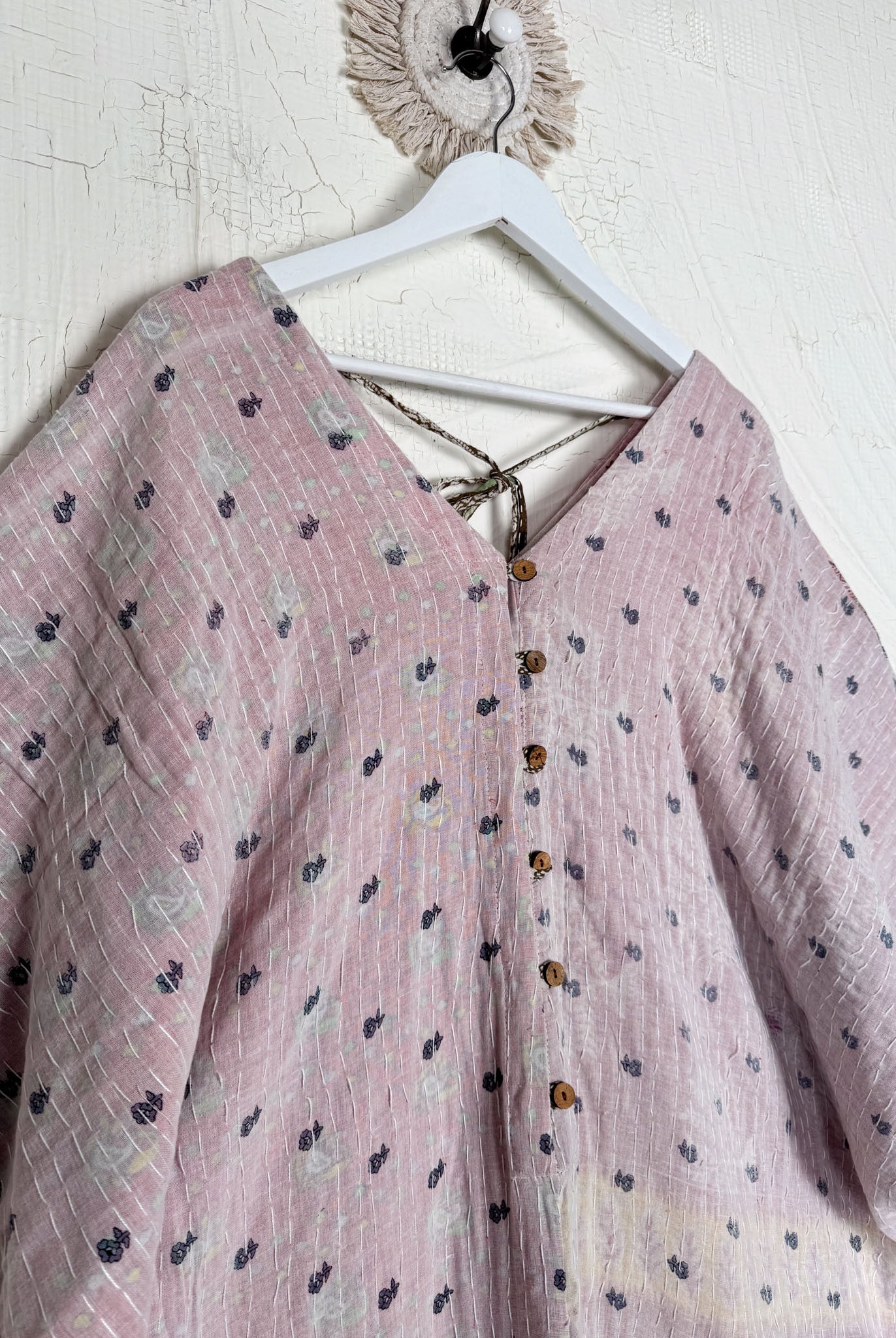 Boho festival Kantha loose fit romper - Love Protect Sustain