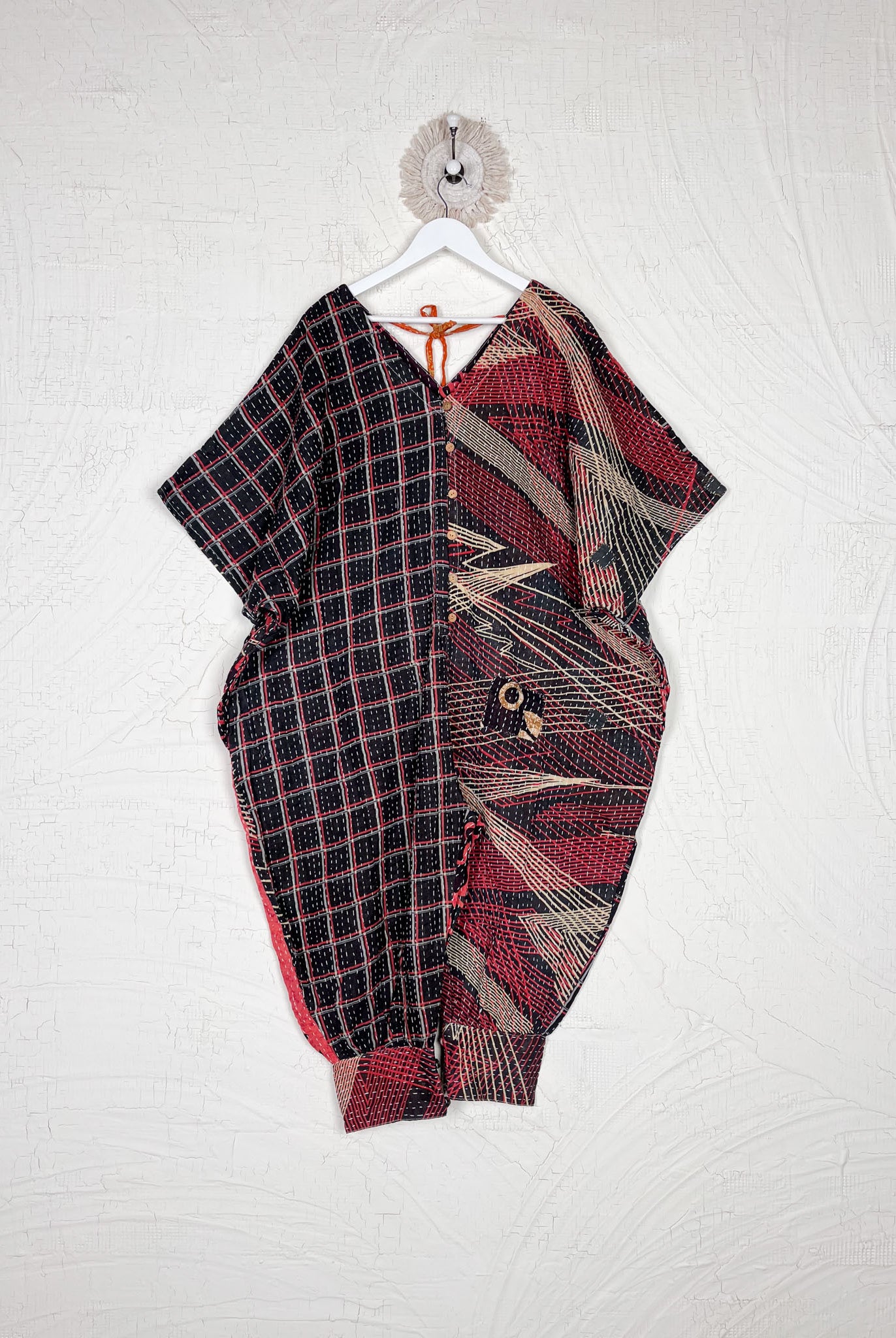 Boho jumpsuit with pockets - Love Protect Sustain