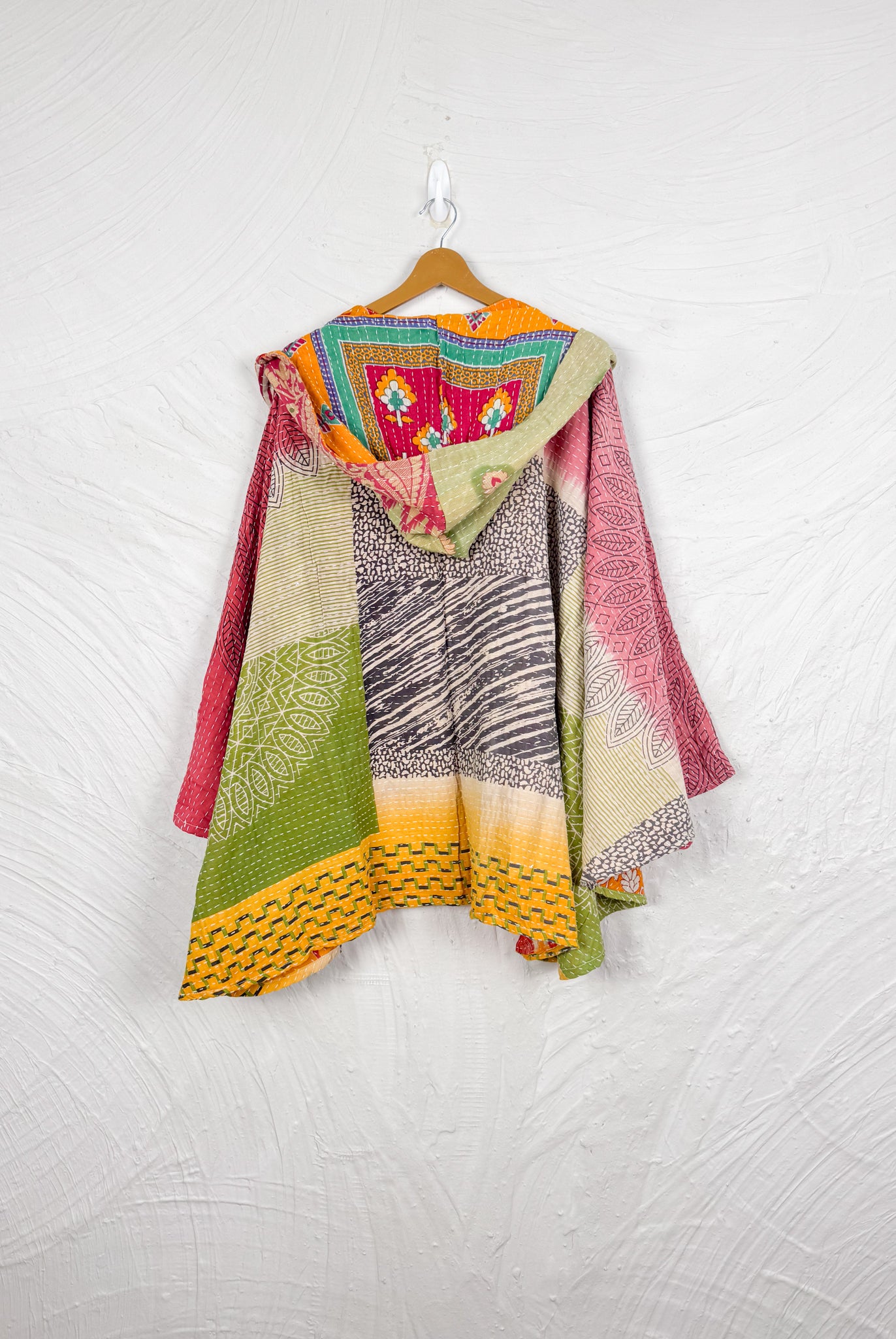 Boho kantha poncho - Love Protect Sustain