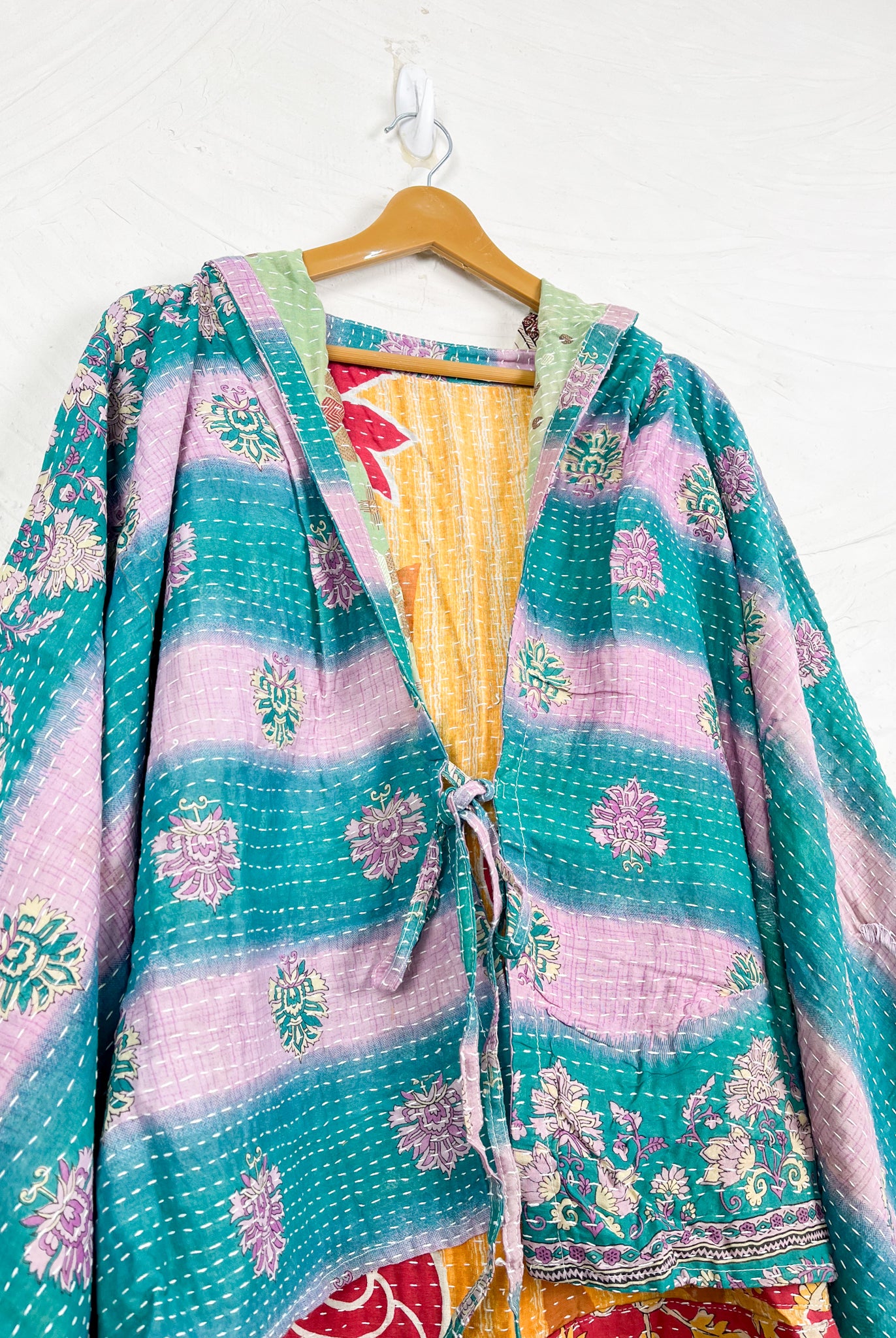 Boho kantha poncho - Love Protect Sustain