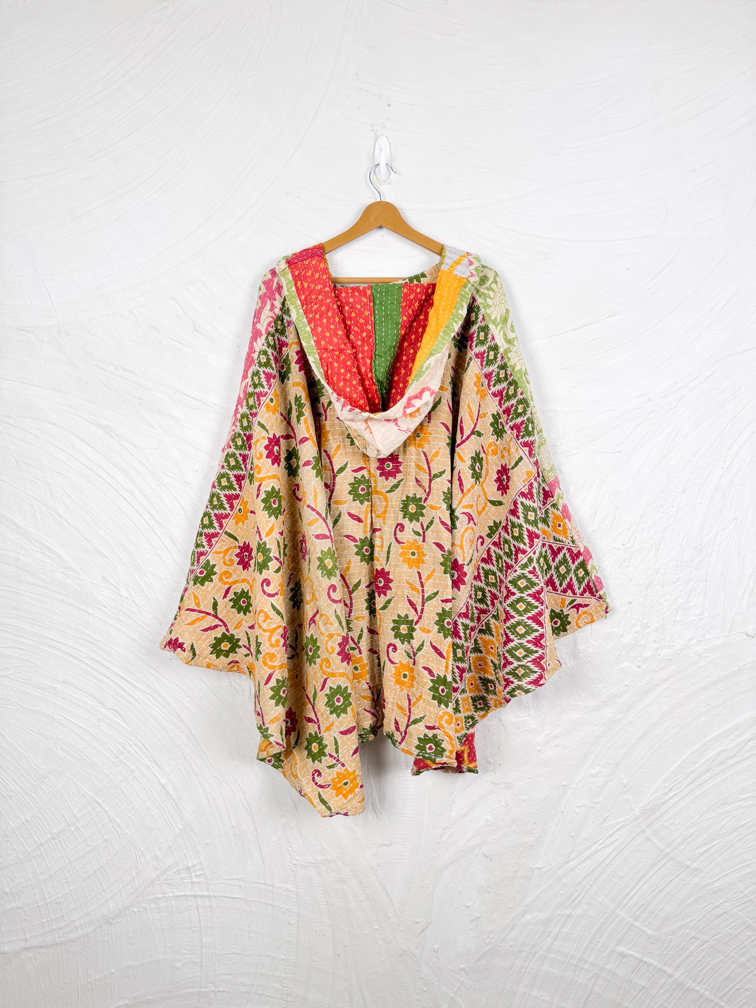 Boho kantha poncho - Love Protect Sustain