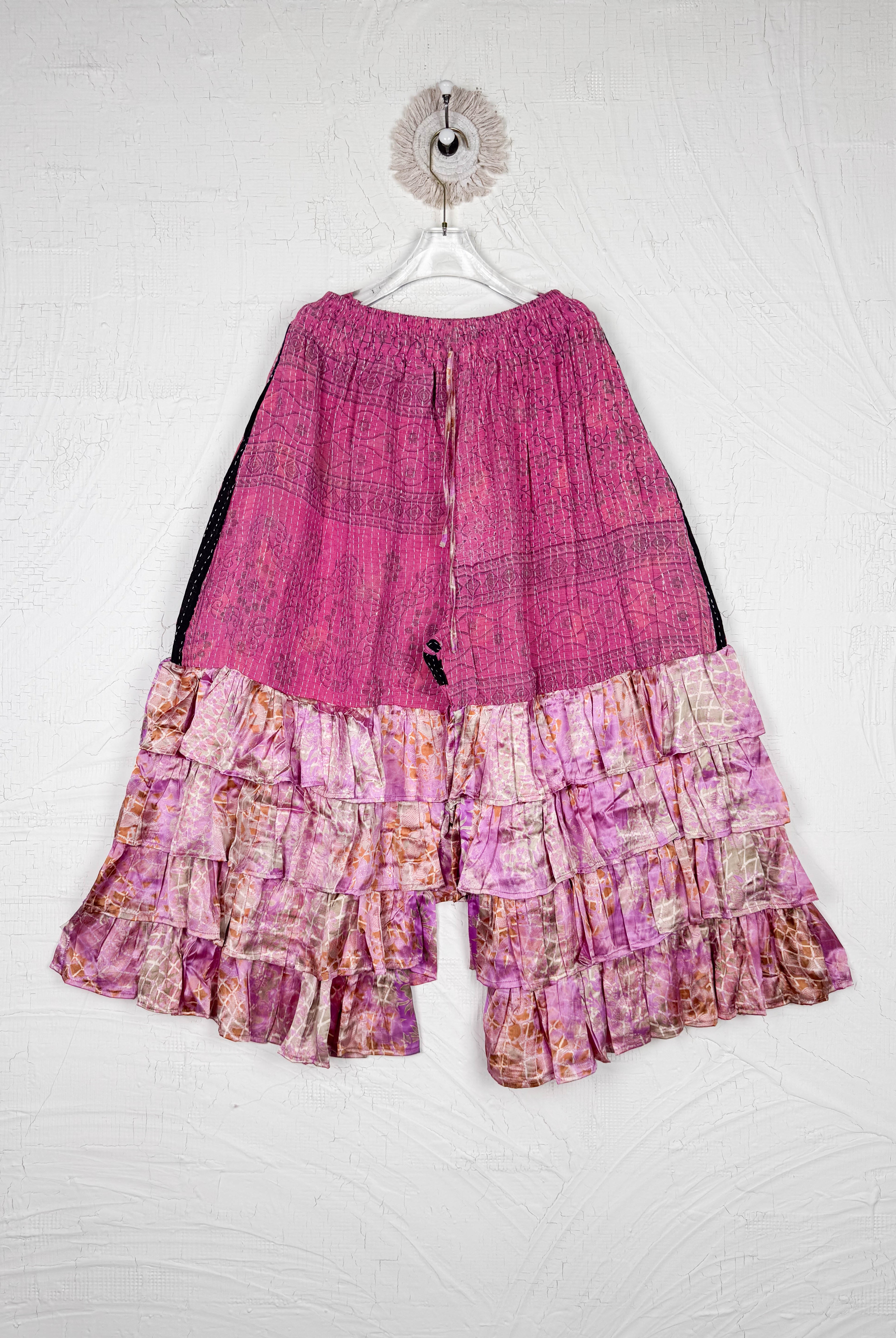 Boho kantha silk Pants - Love Protect Sustain