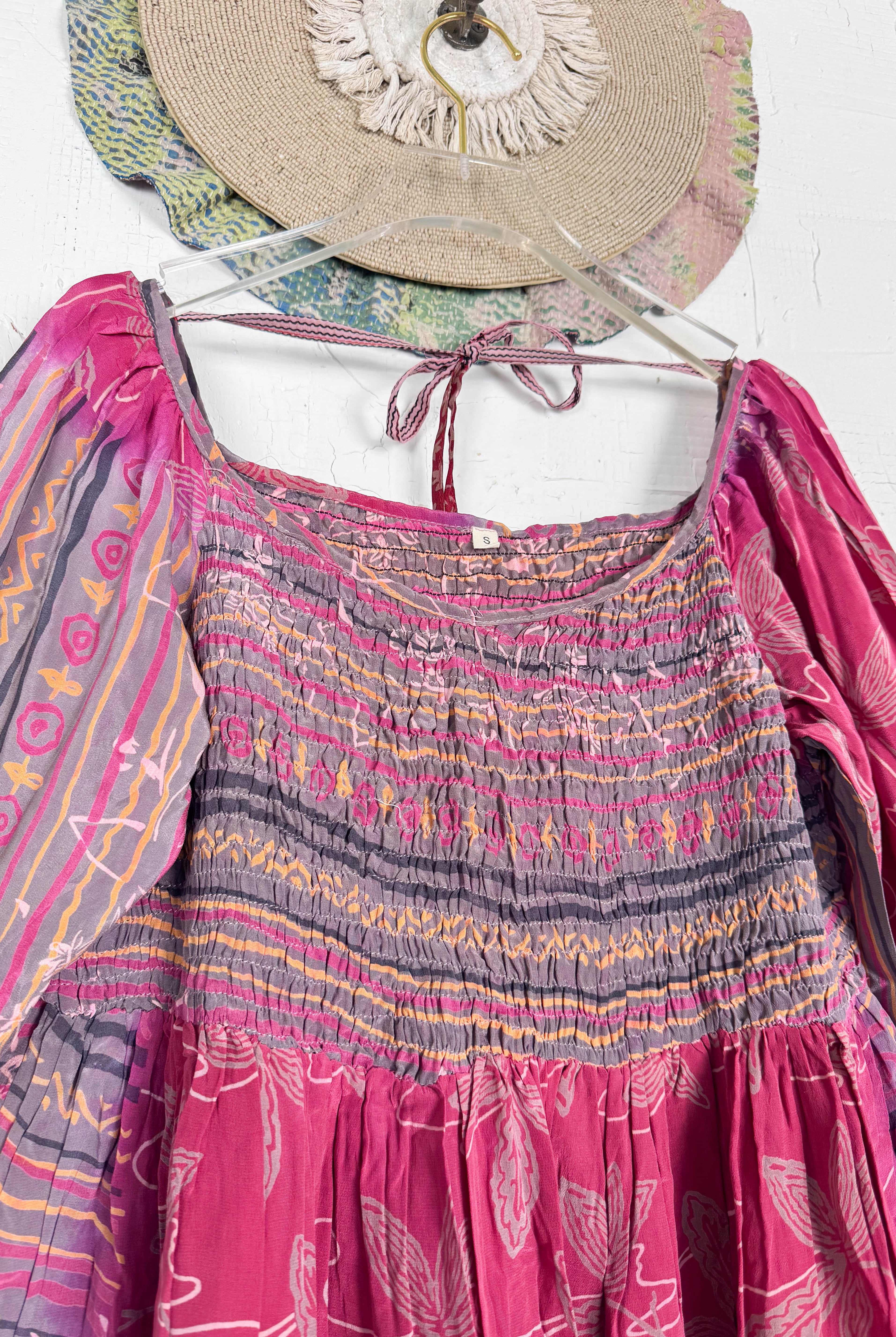 Boho knee-length dress - Love Protect Sustain