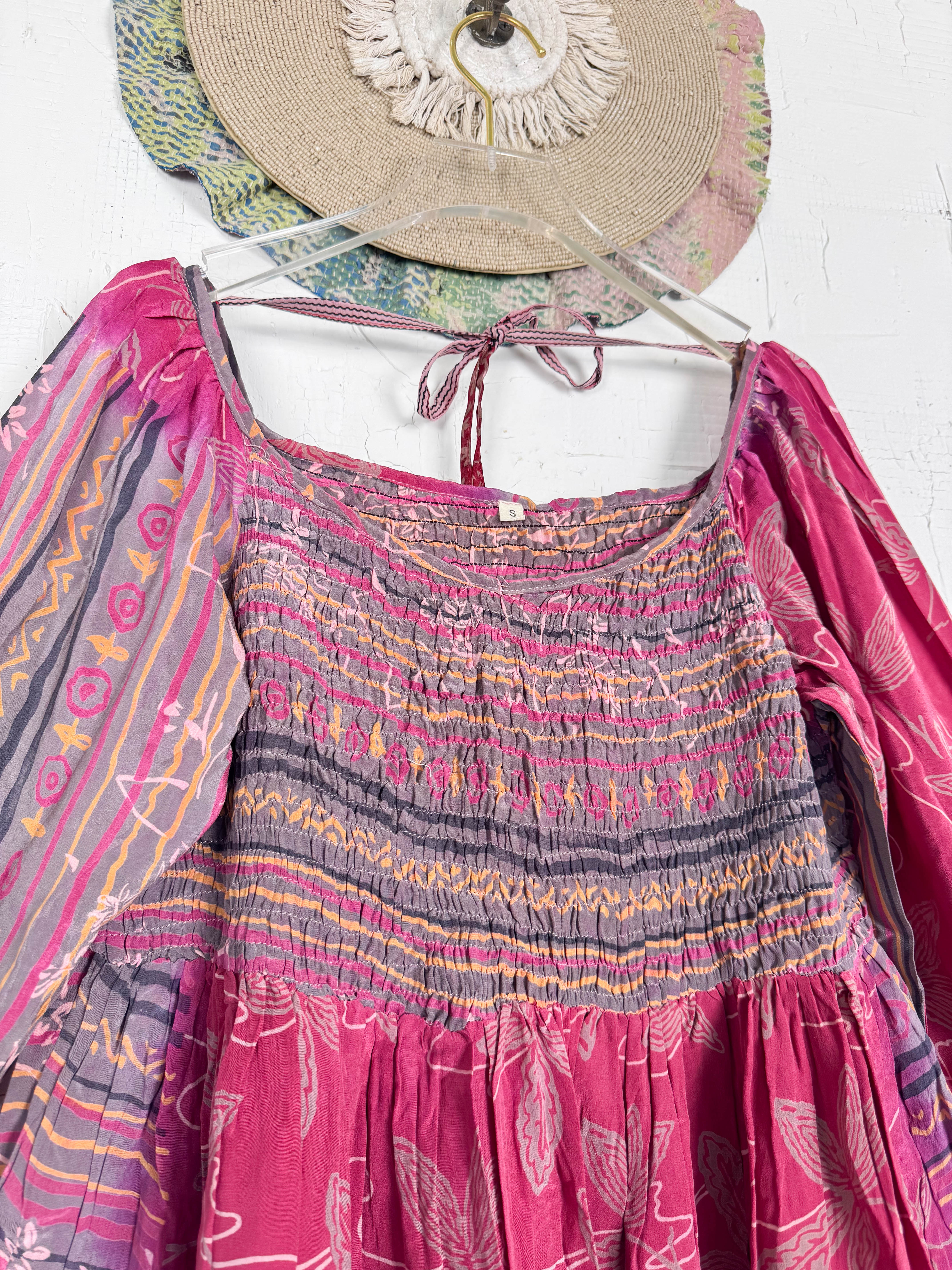 Boho knee-length dress - Love Protect Sustain