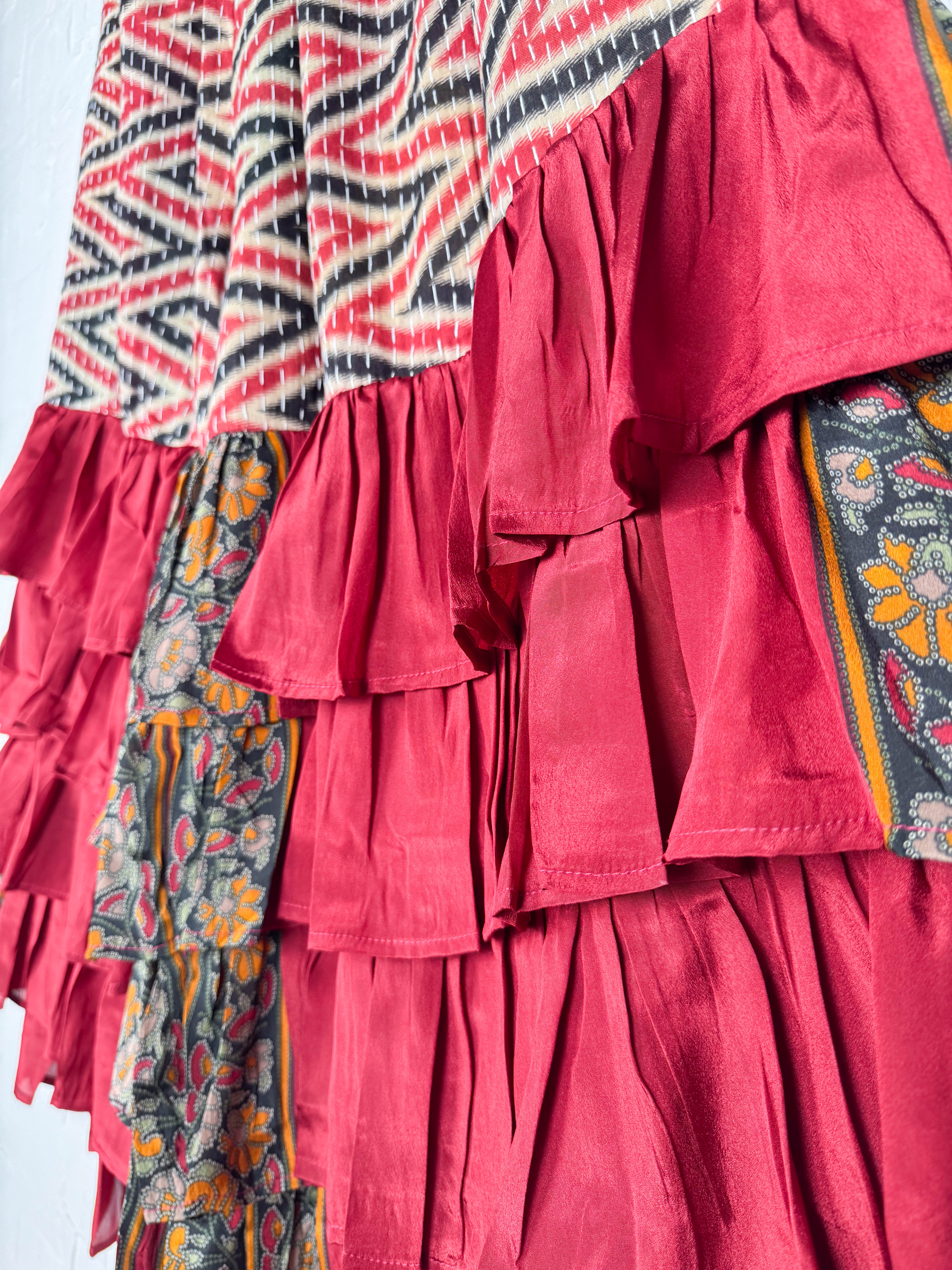 Boho maternity frill pants silk - Love Protect Sustain