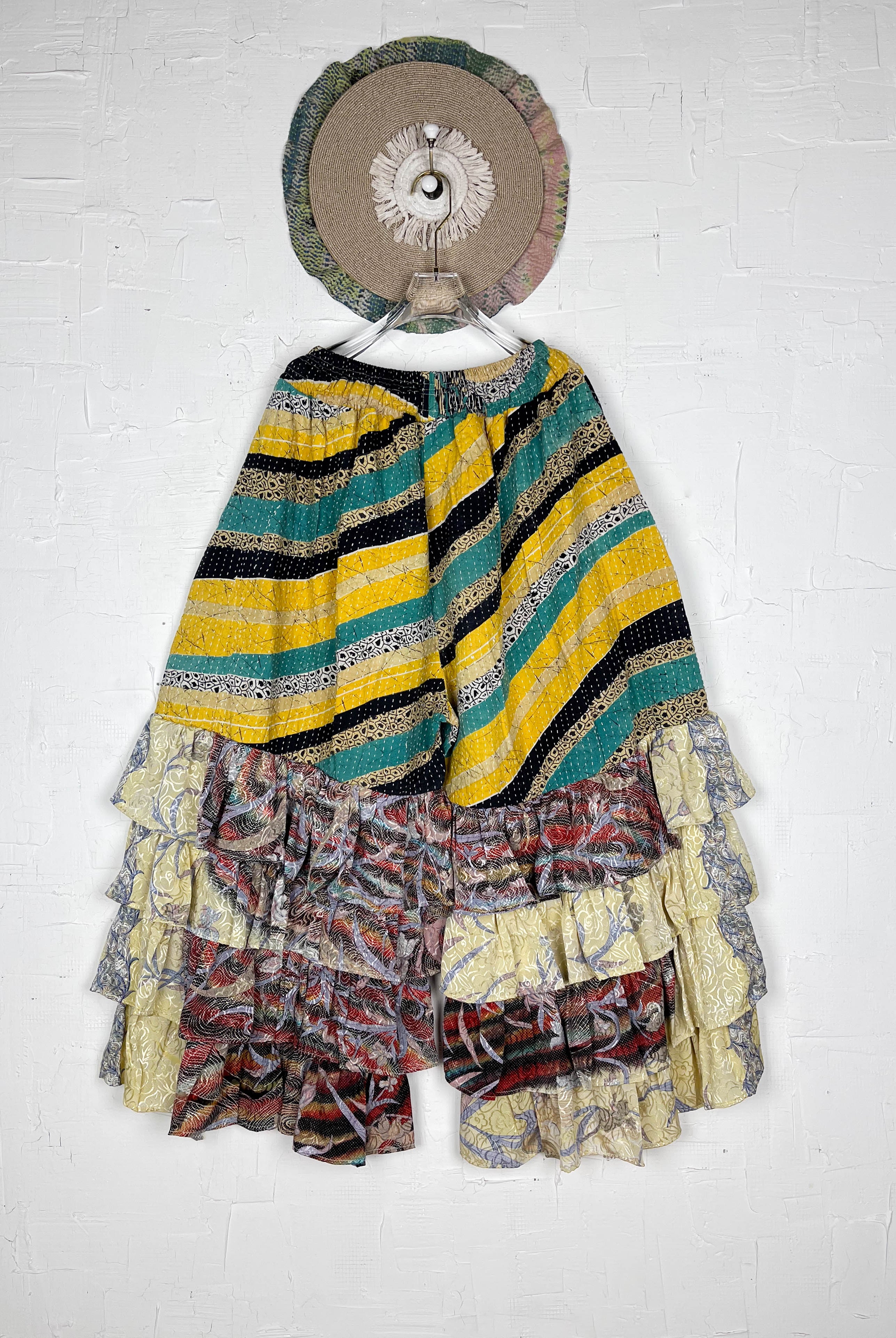 Boho maternity frill pants silk - Love Protect Sustain