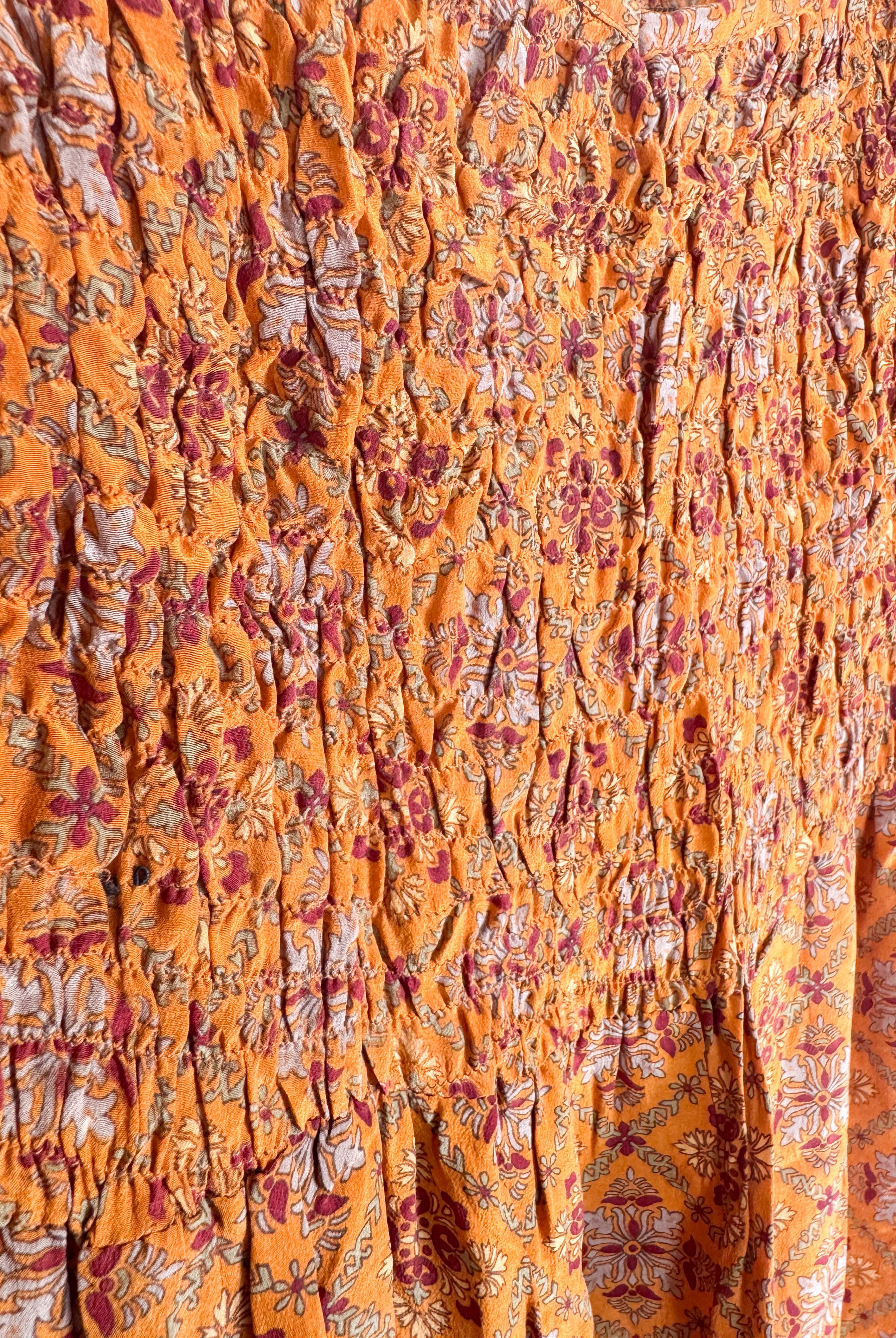 Boho silk dress - Love Protect Sustain