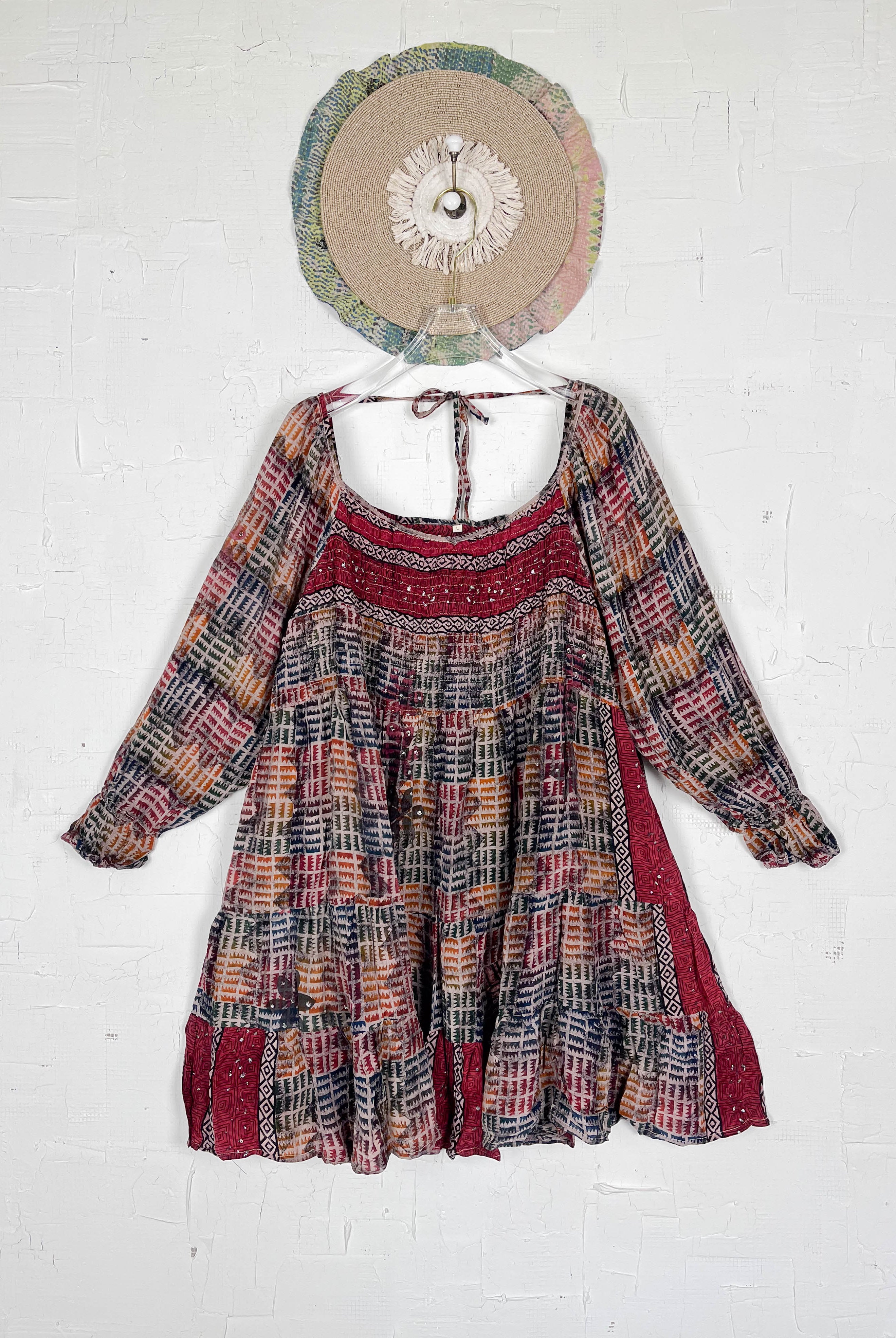 Boho silk dress - Love Protect Sustain