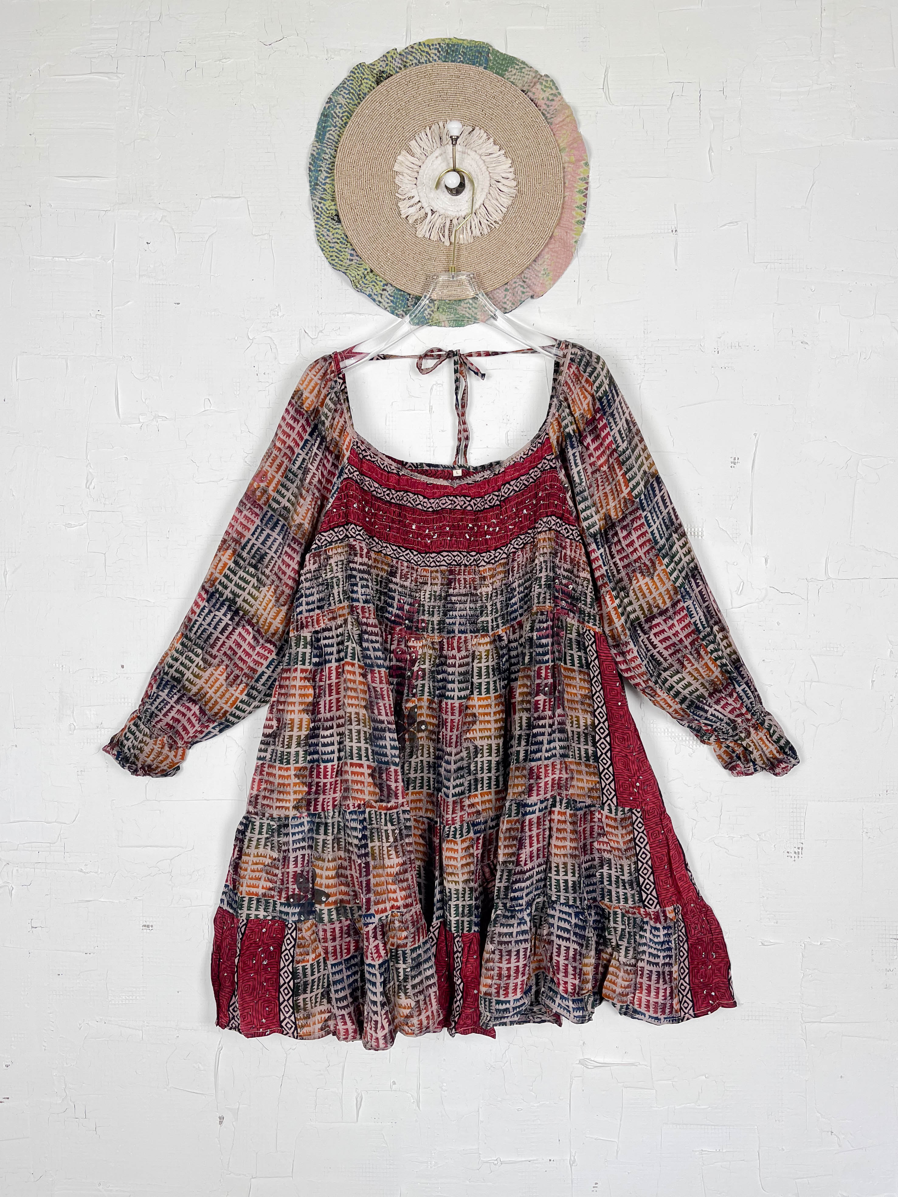 Boho silk dress - Love Protect Sustain