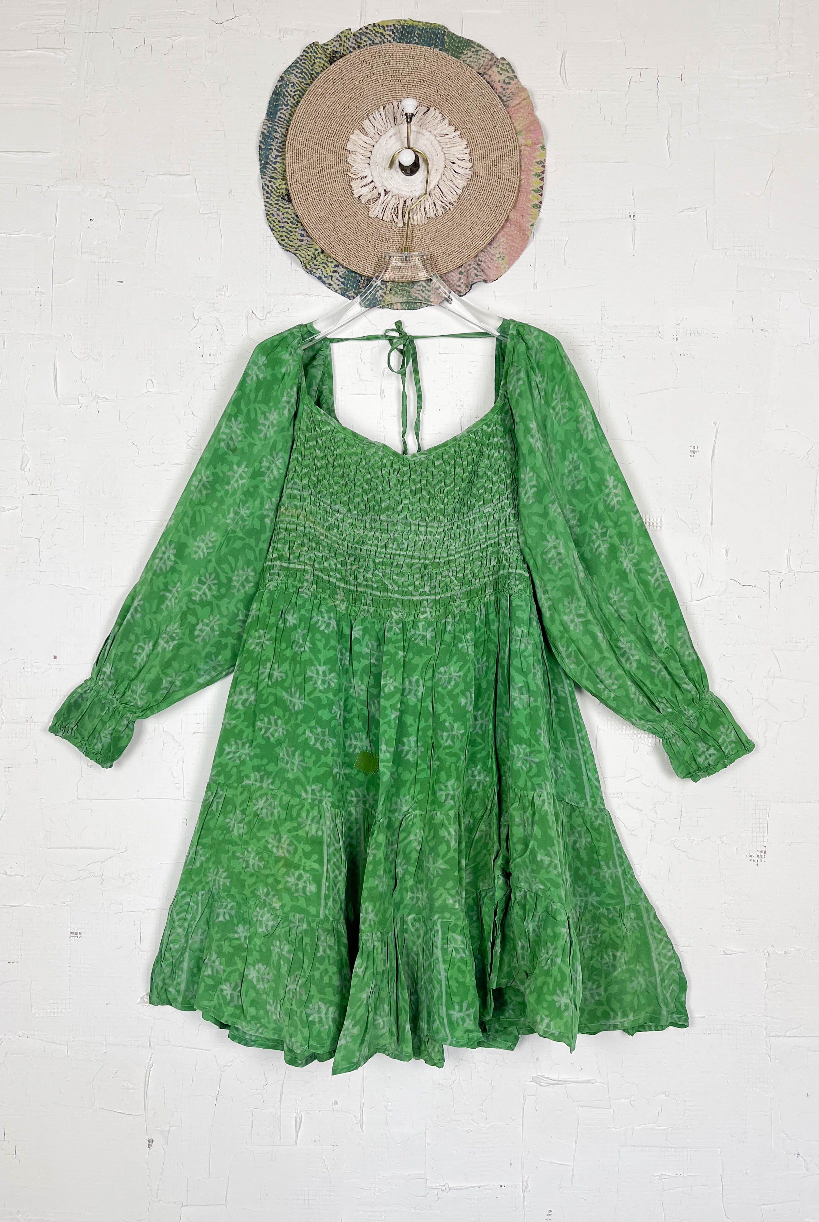 Boho silk dress - Love Protect Sustain