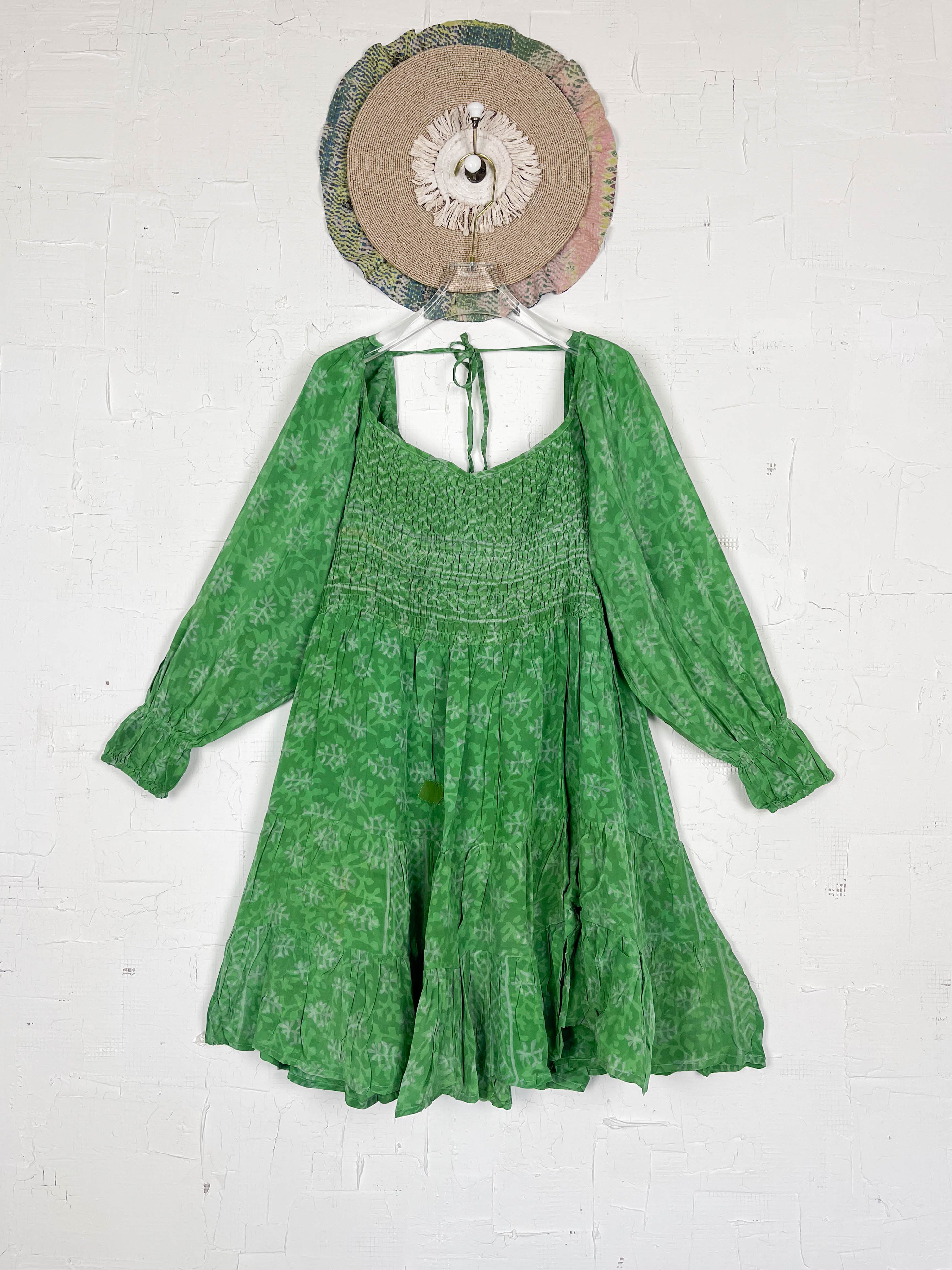 Boho silk dress - Love Protect Sustain