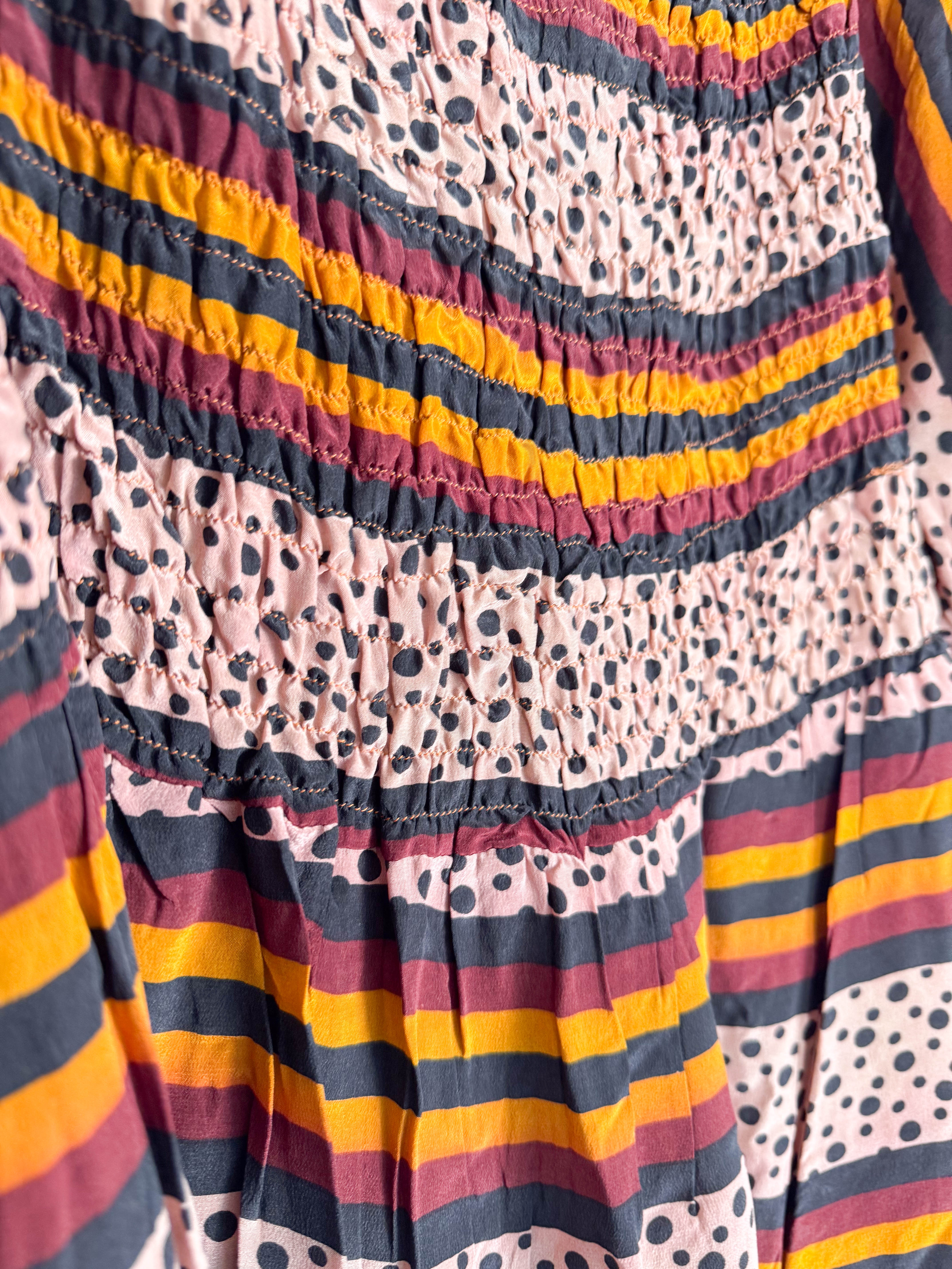 Boho silk dress - Love Protect Sustain