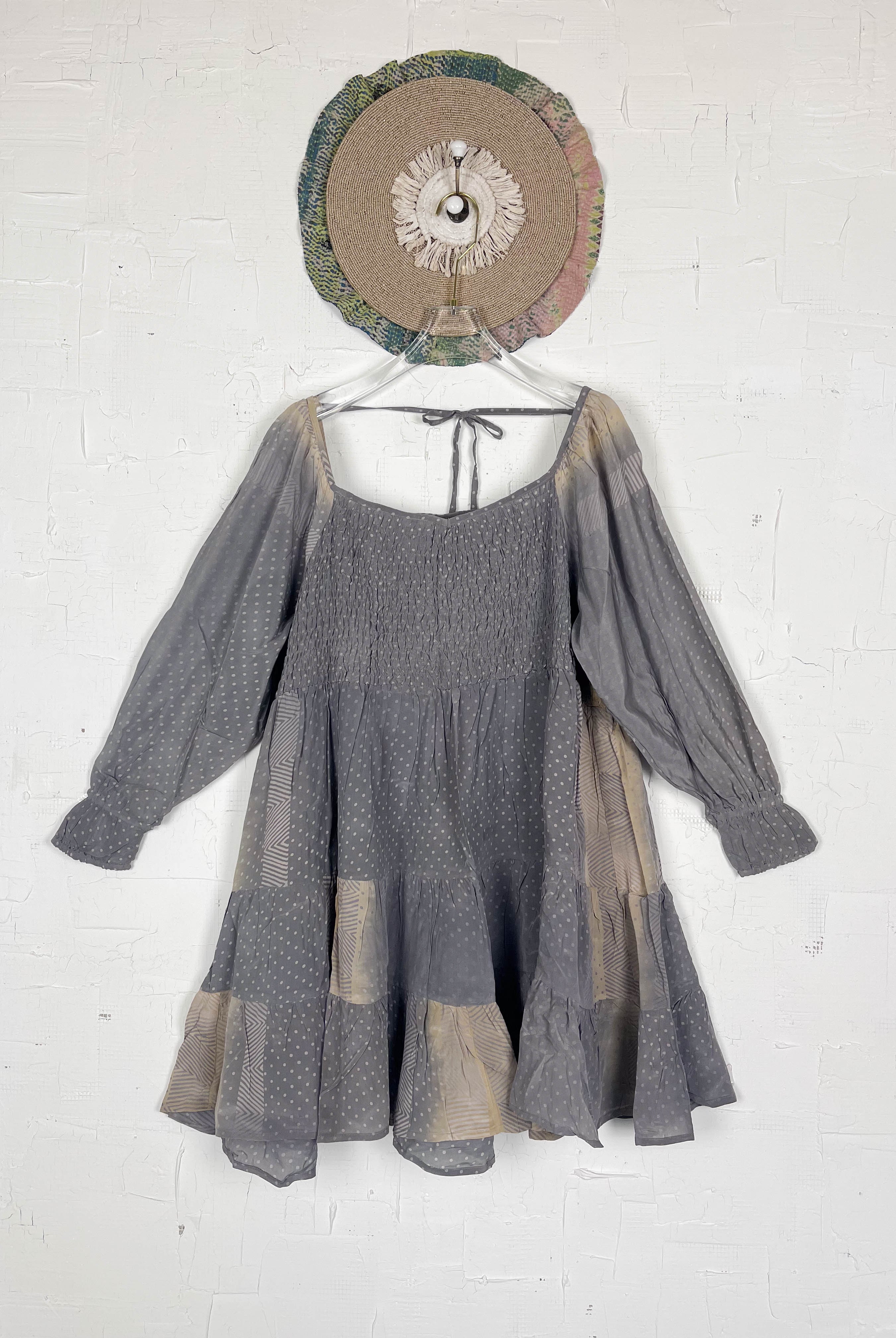 Boho silk dress - Love Protect Sustain