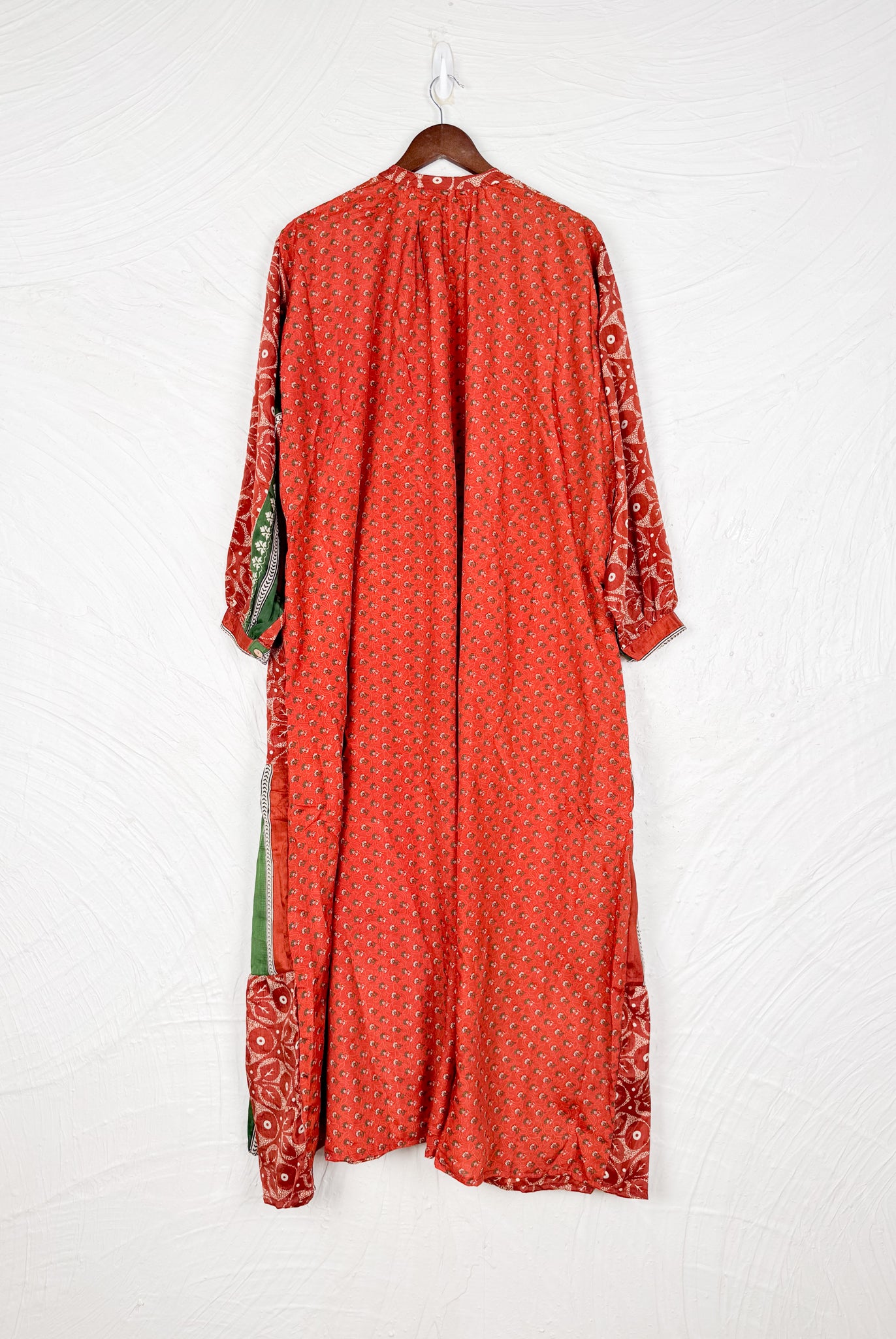 Boho silk long dress - Love Protect Sustain