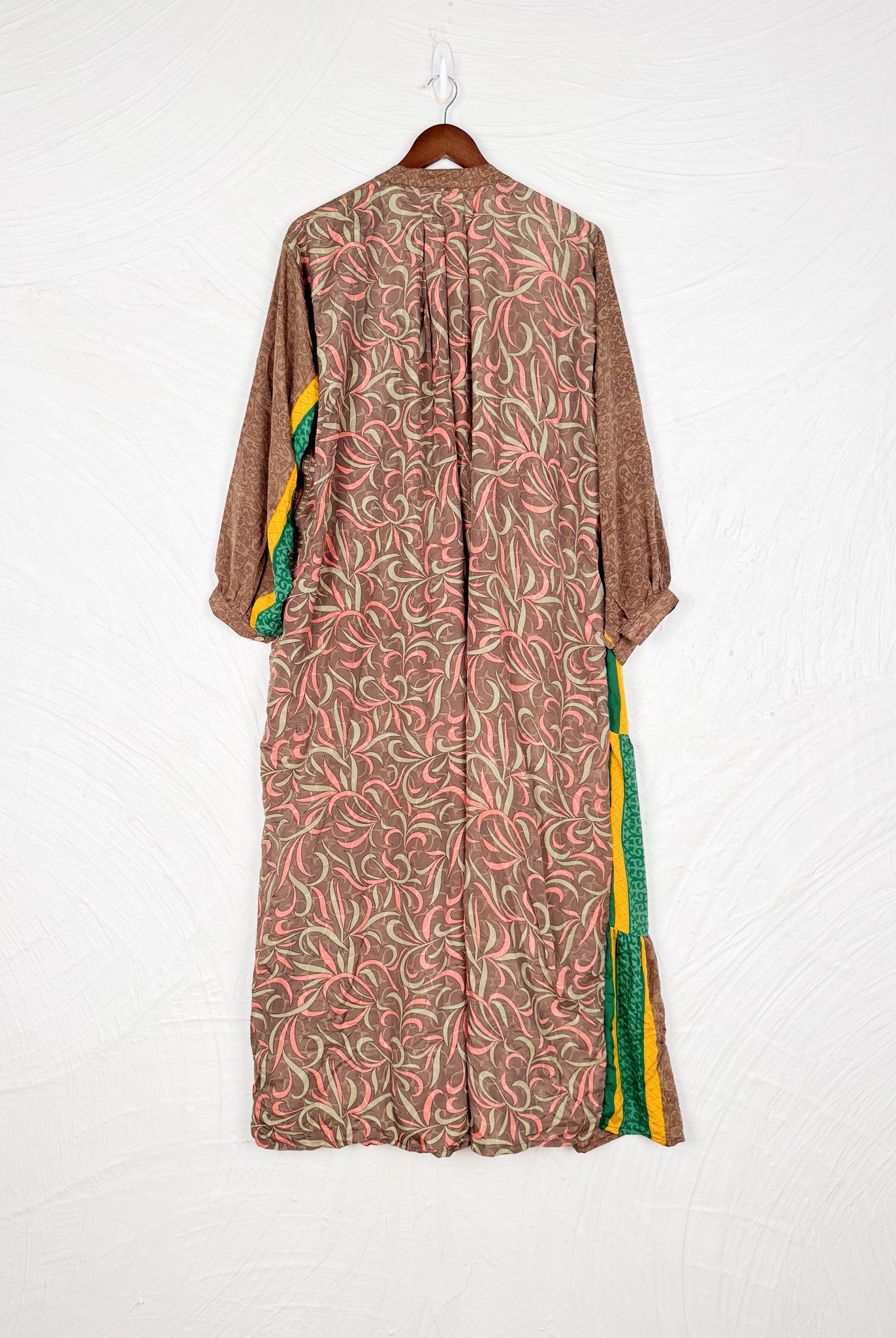 Boho silk long dress - Love Protect Sustain