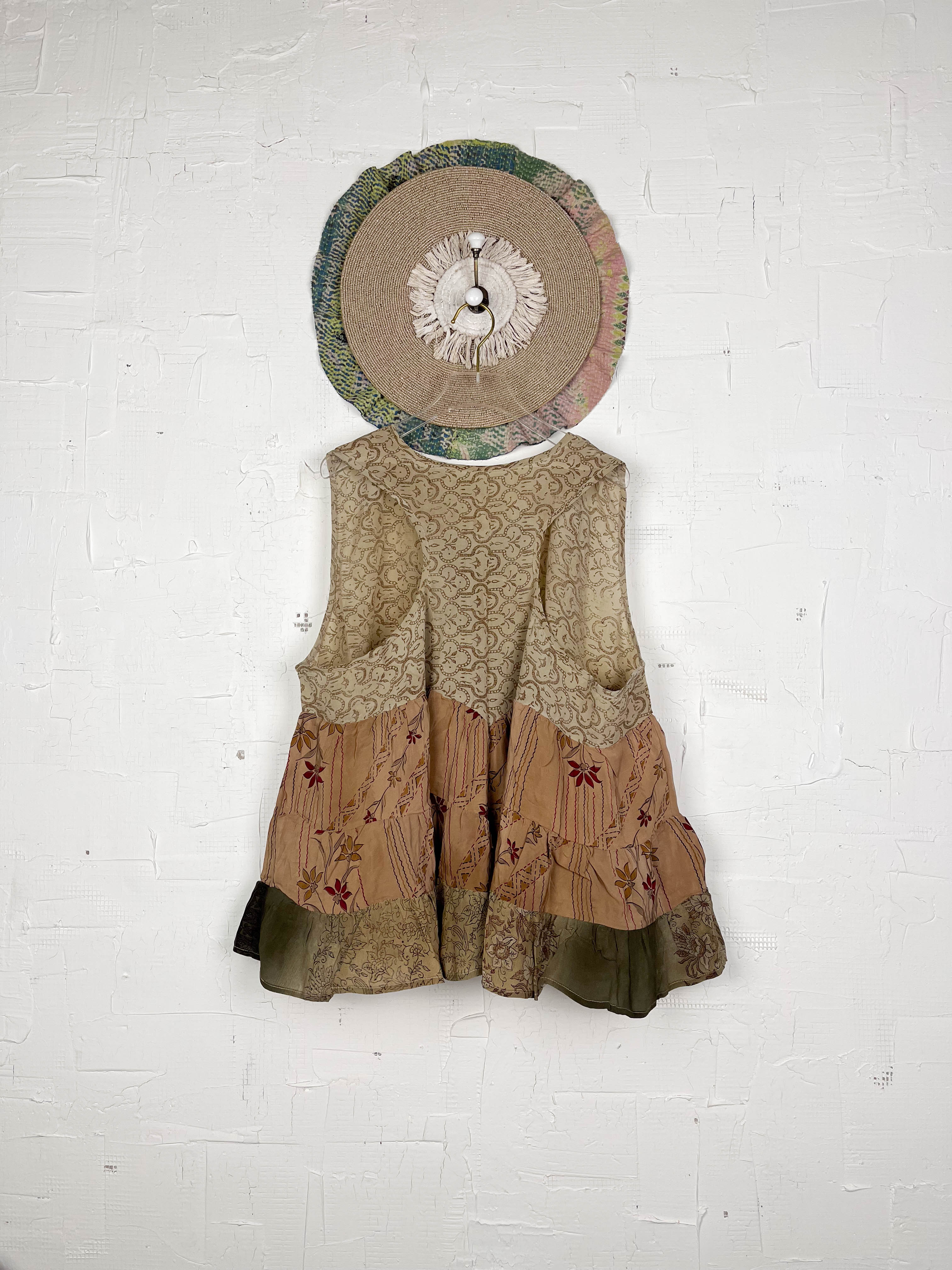 Boho silk patchwork top - Love Protect Sustain