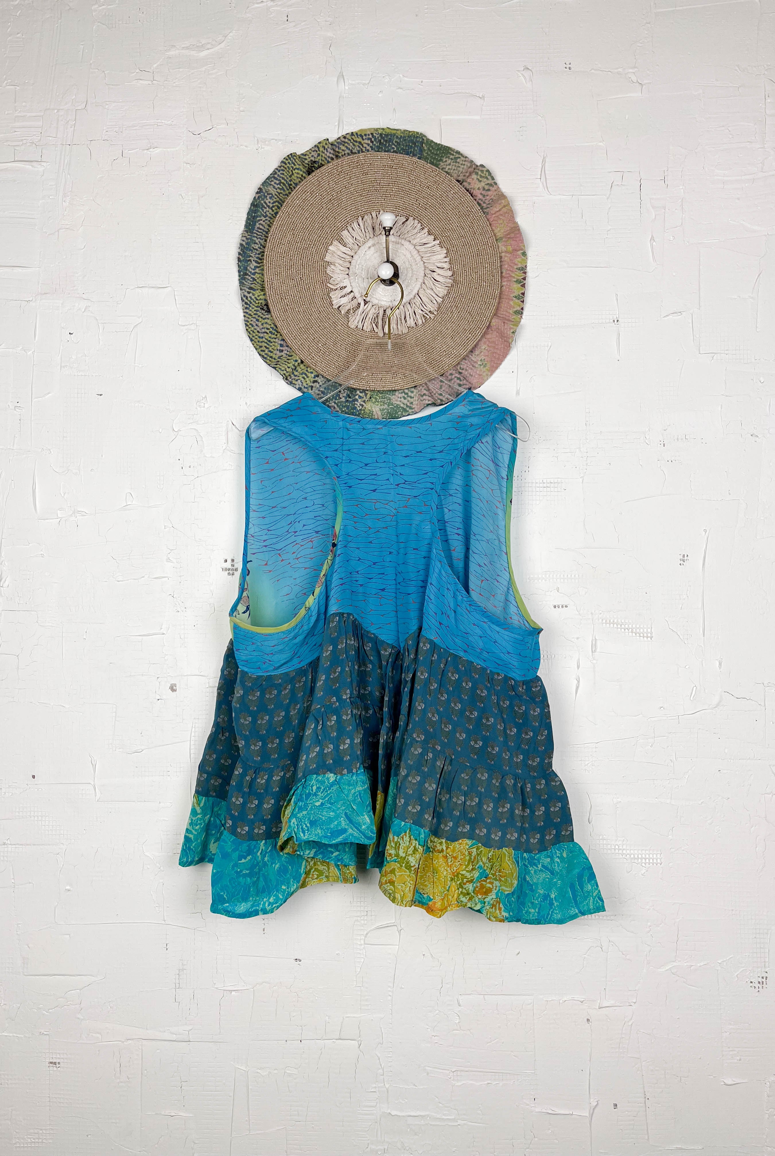 Boho silk patchwork top - Love Protect Sustain