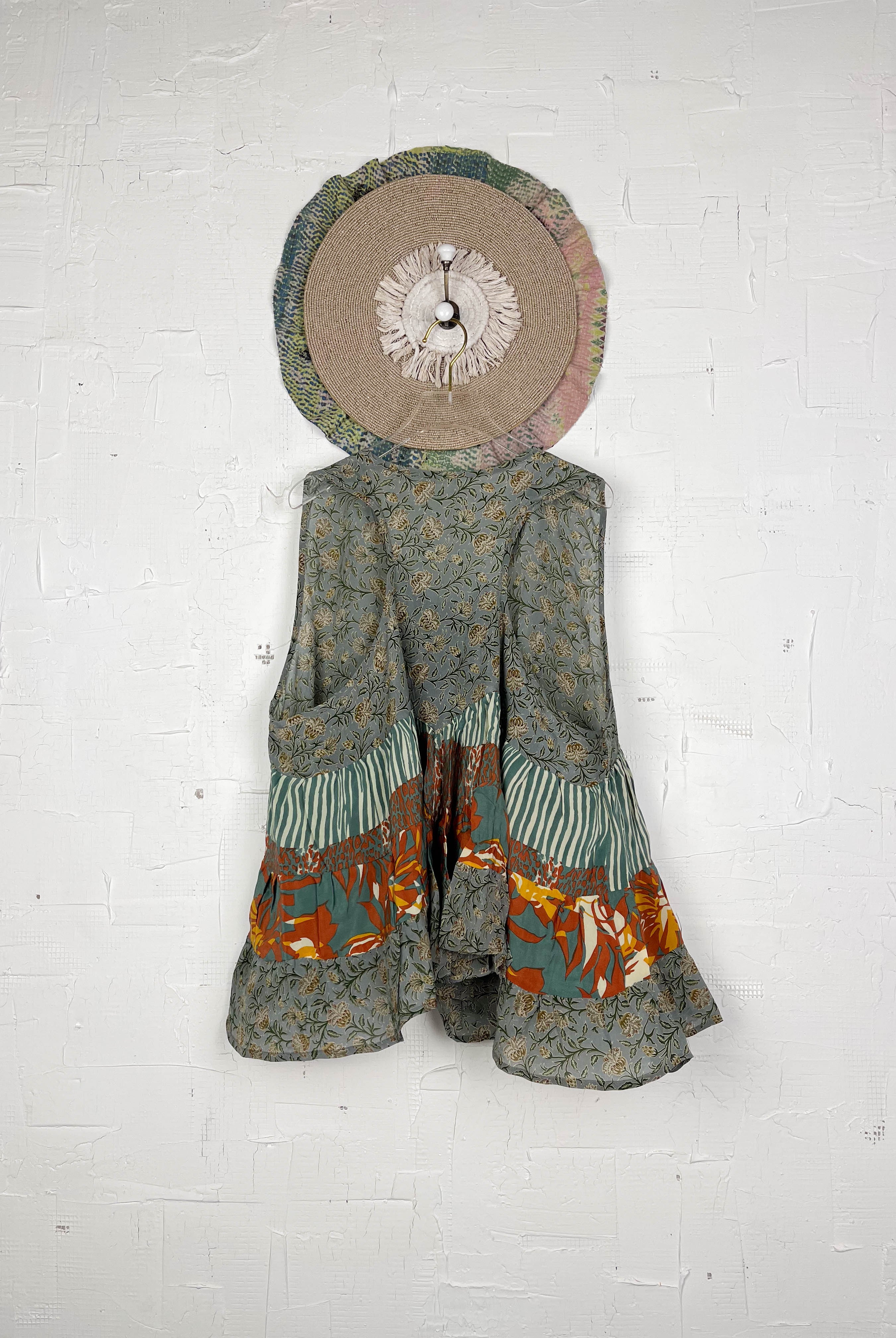 Boho silk patchwork top - Love Protect Sustain