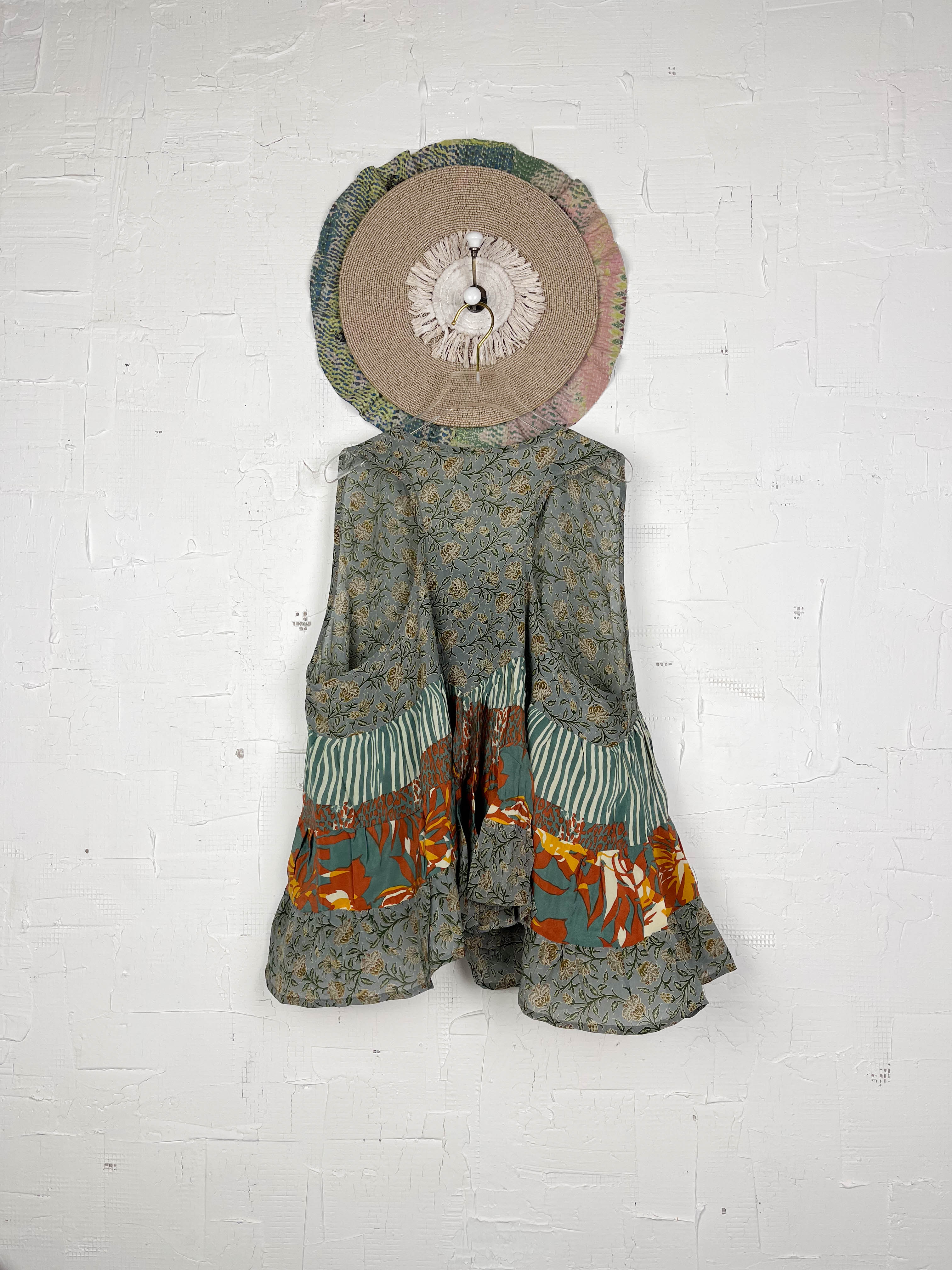 Boho silk patchwork top - Love Protect Sustain