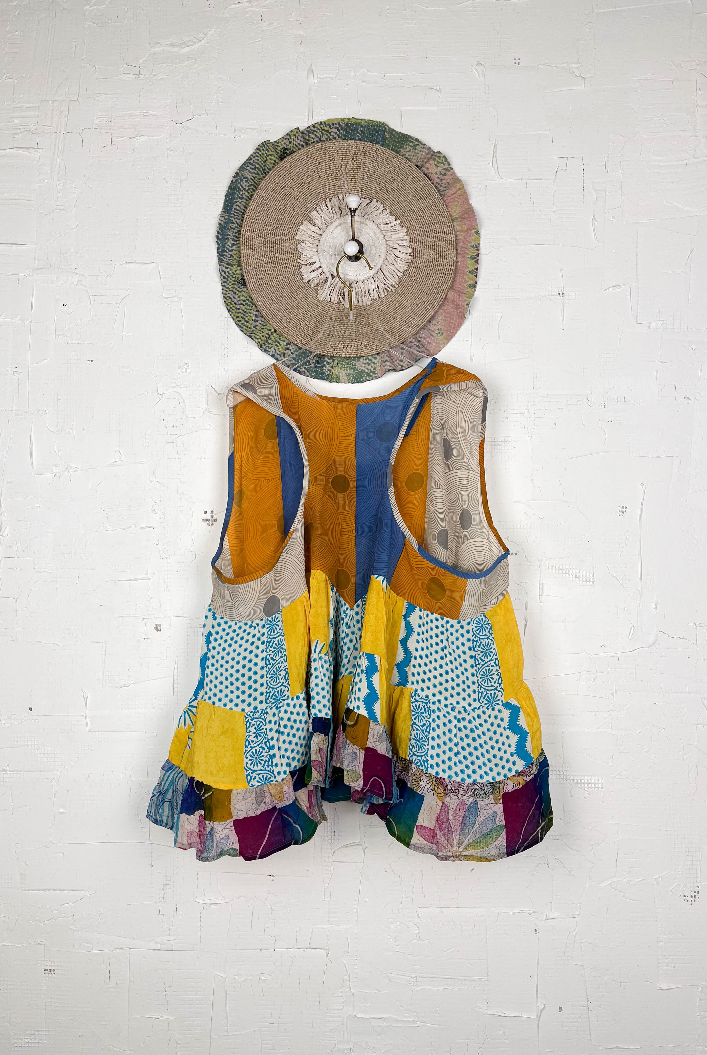 Boho silk patchwork top - Love Protect Sustain