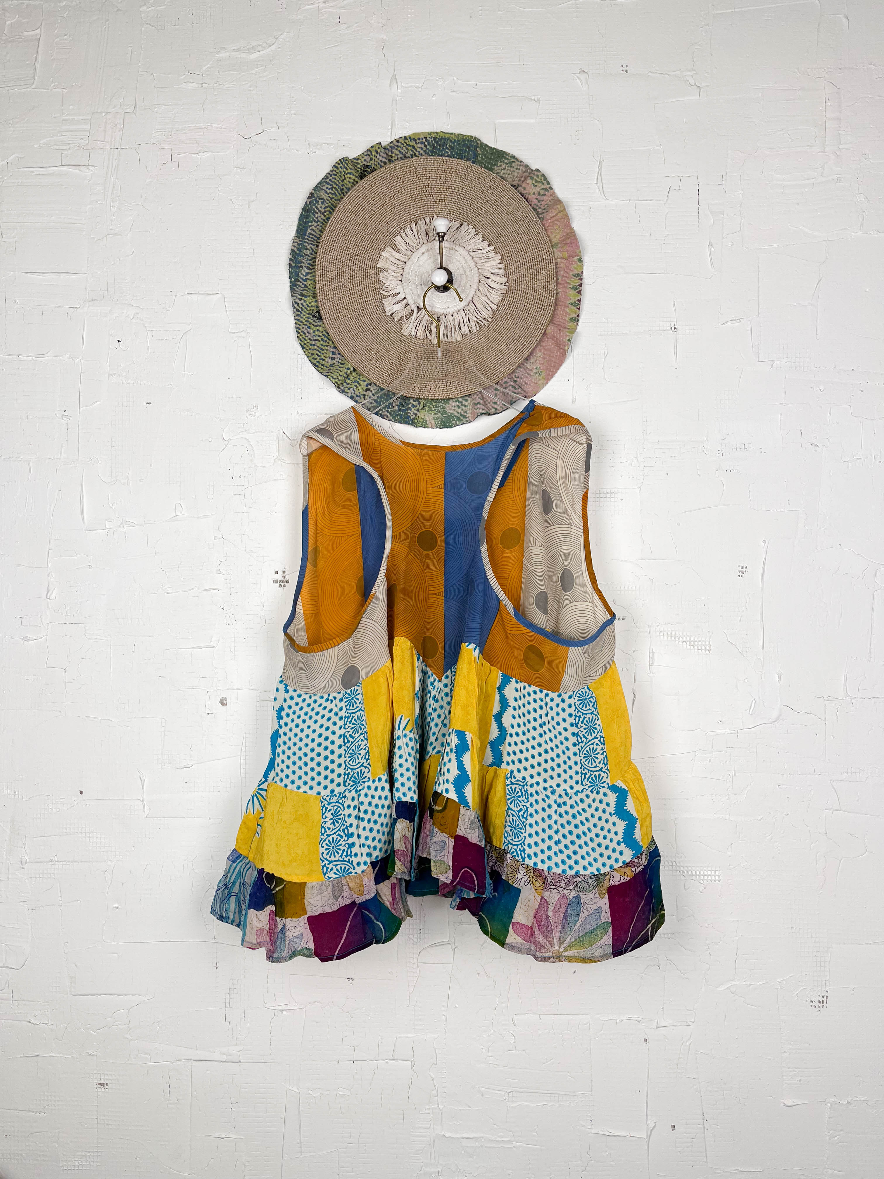 Boho silk patchwork top - Love Protect Sustain