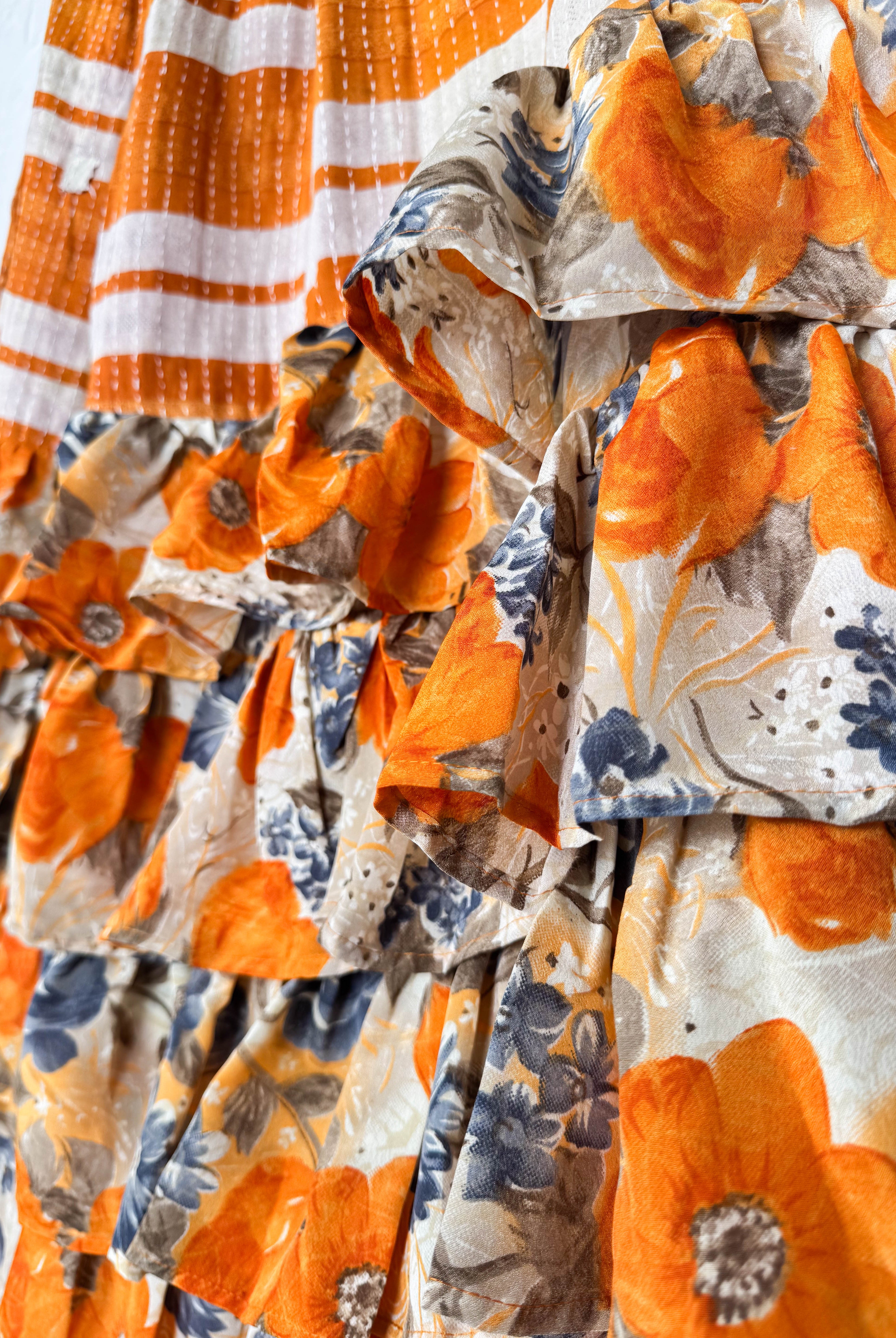 Boho tie red silk pants - Love Protect Sustain