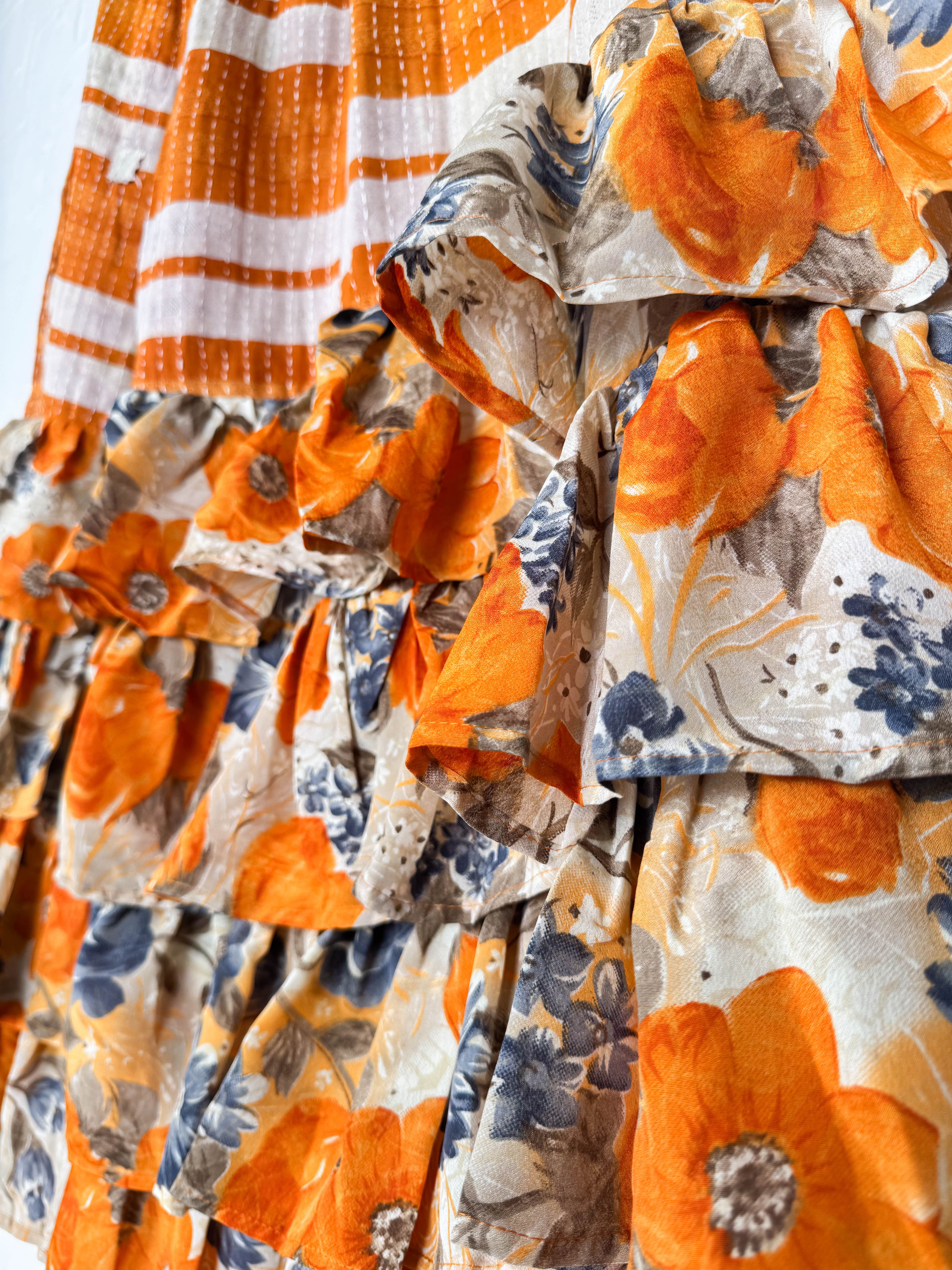 Boho tie red silk pants - Love Protect Sustain