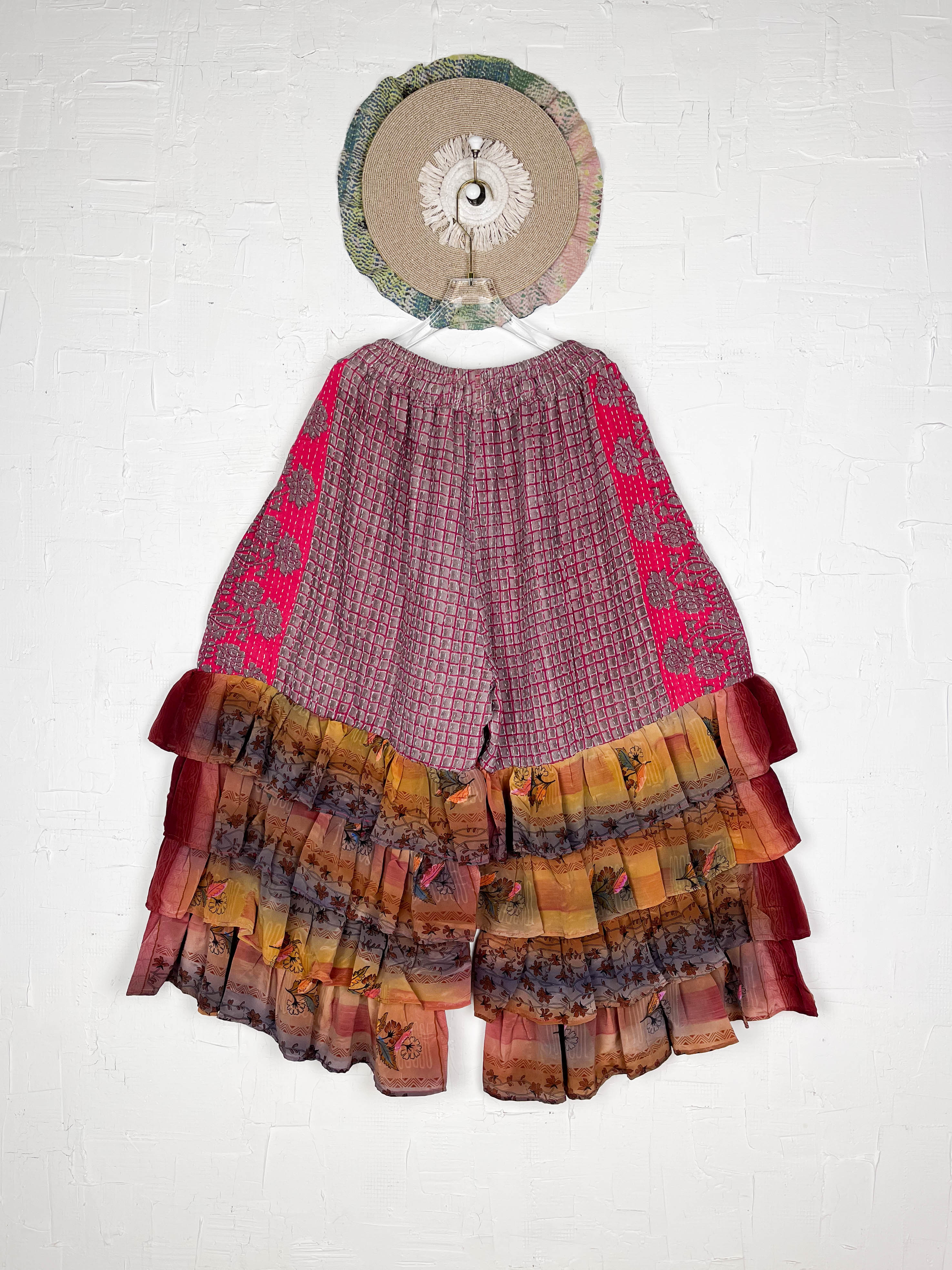 Boho tiered silk pants - Love Protect Sustain