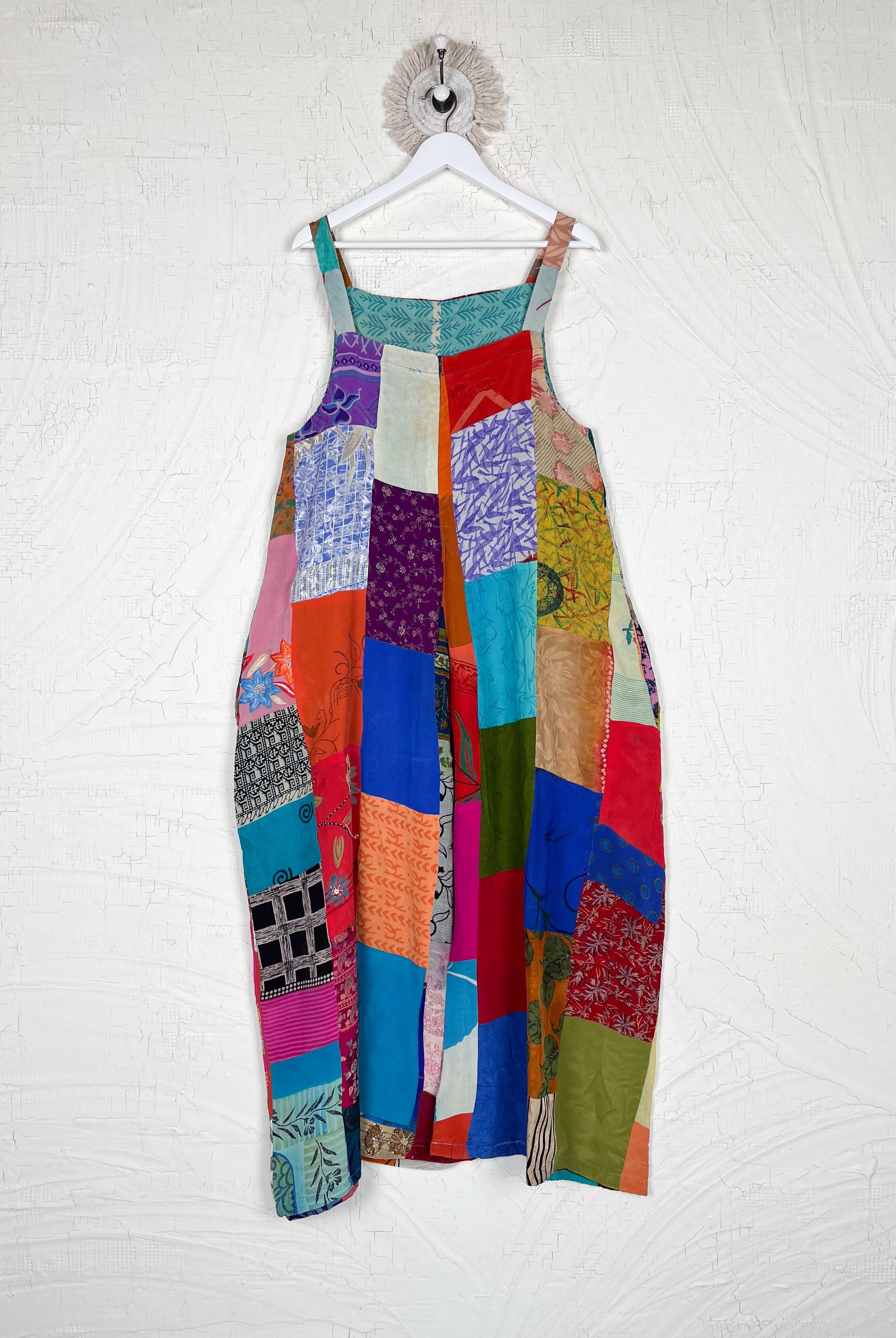 Bright multi-colored patchwork dress - Love Protect Sustain