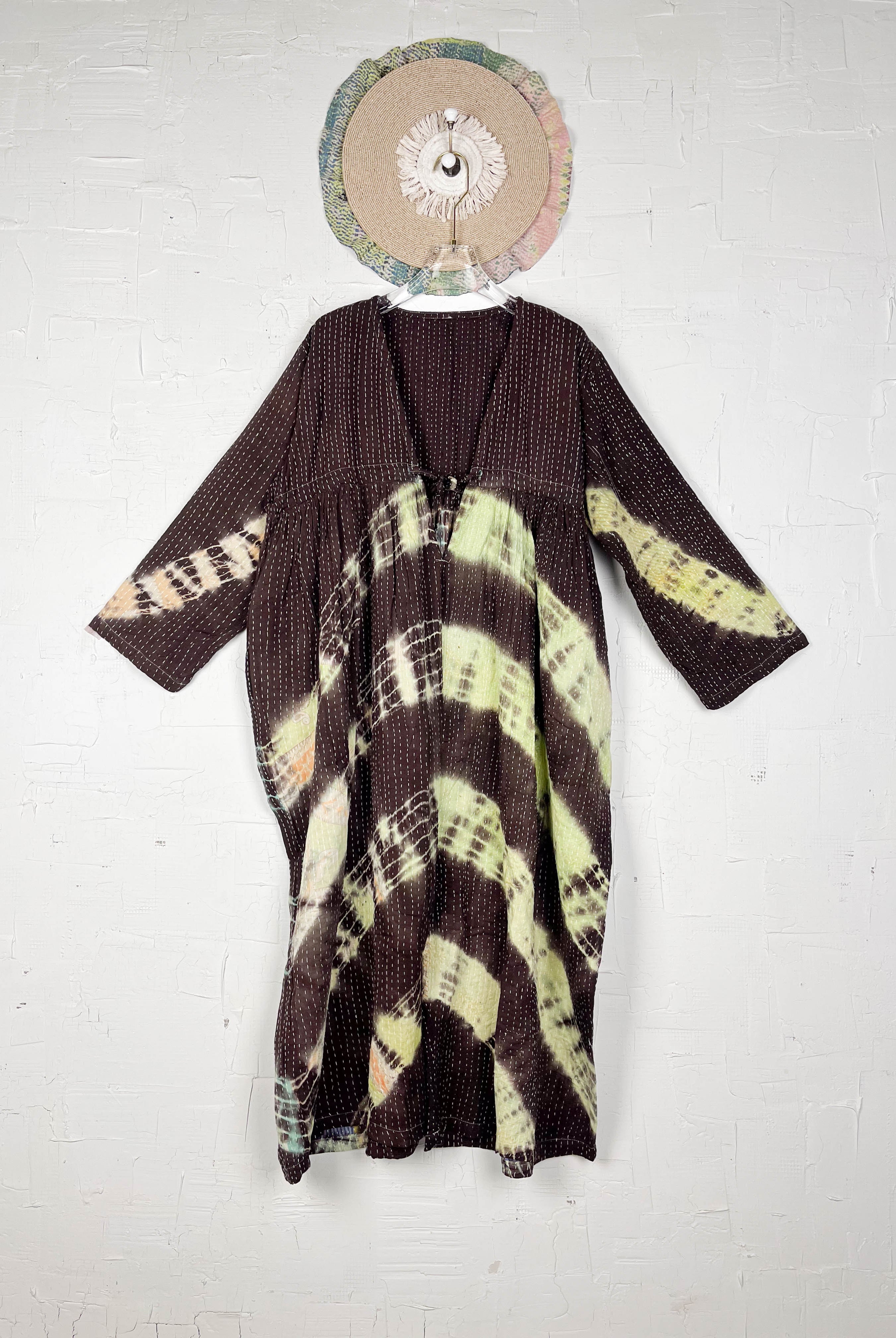 Brown Kantha Jumpsuit - Love Protect Sustain