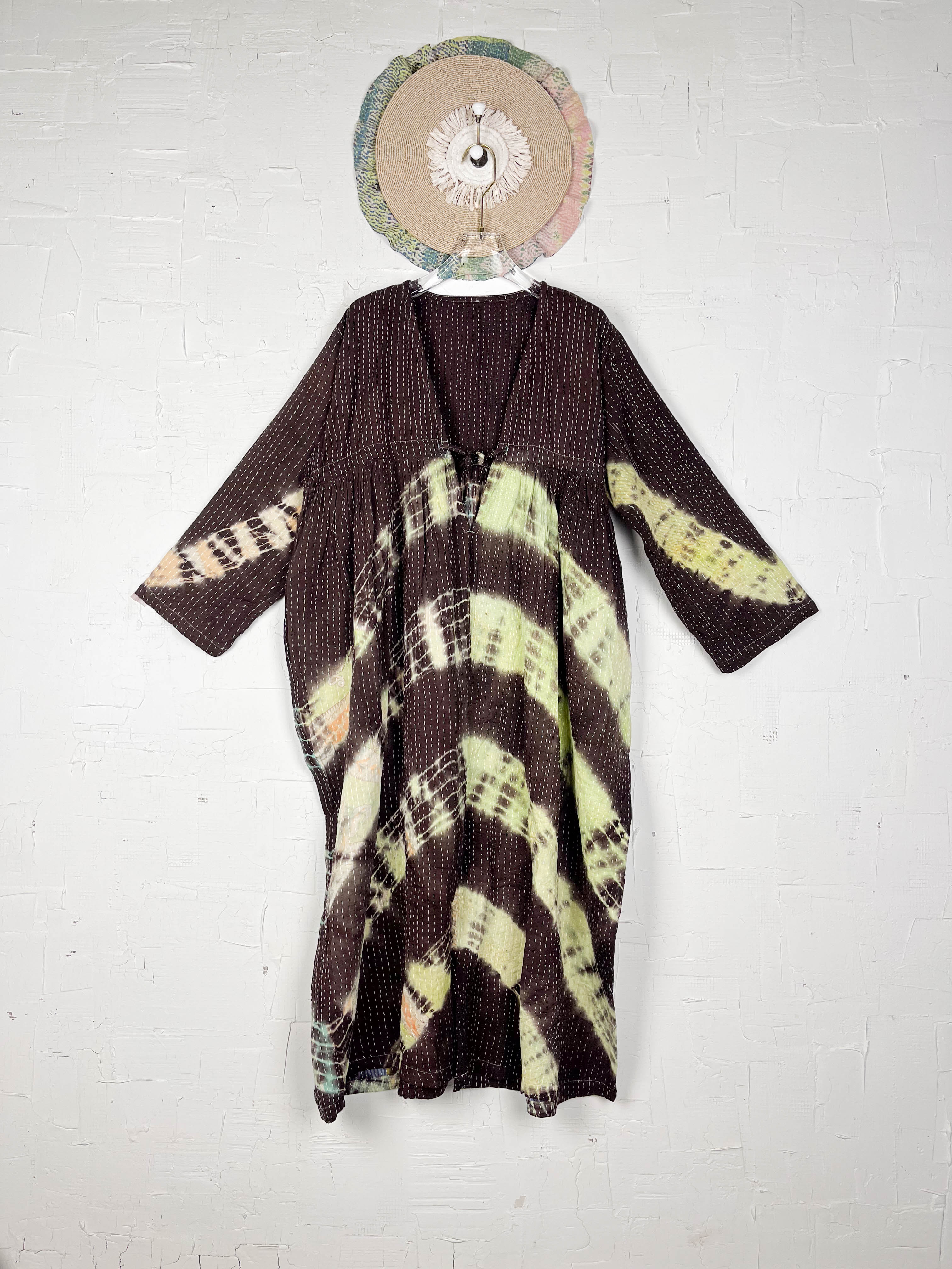 Brown Kantha Jumpsuit - Love Protect Sustain