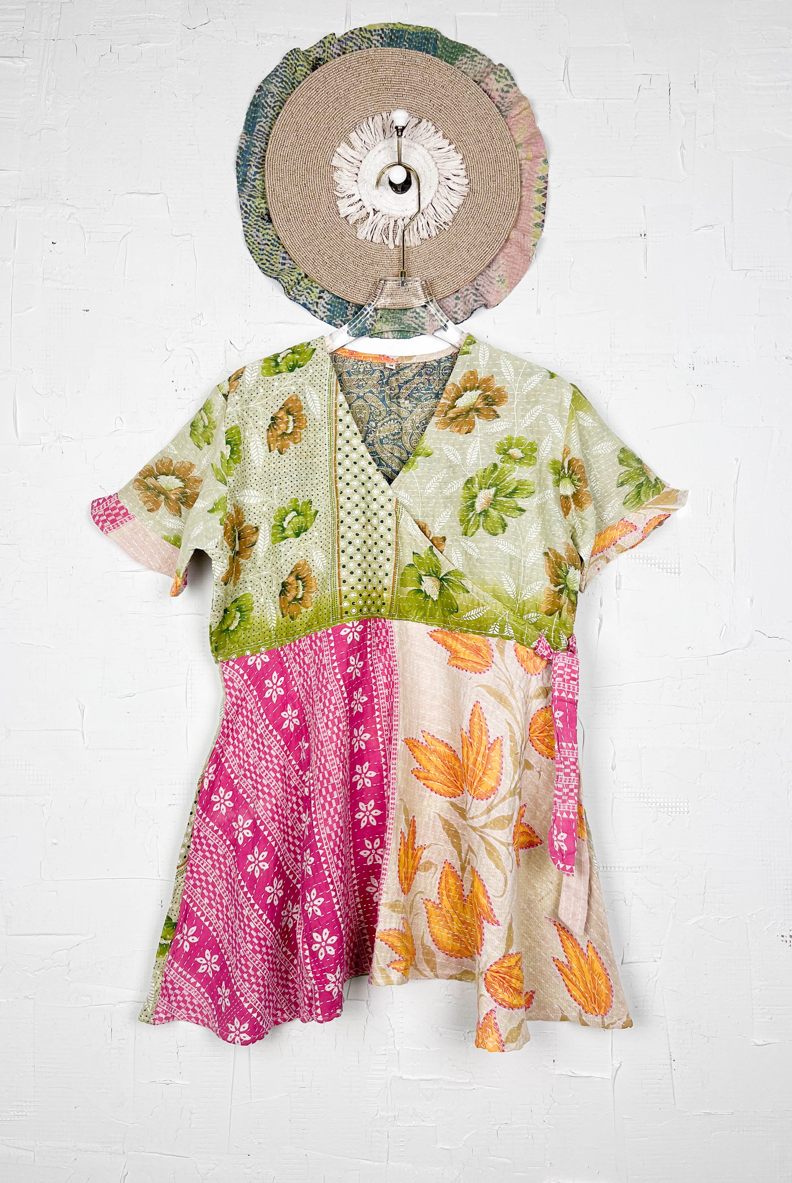 Colorful wrap dress - Love Protect Sustain