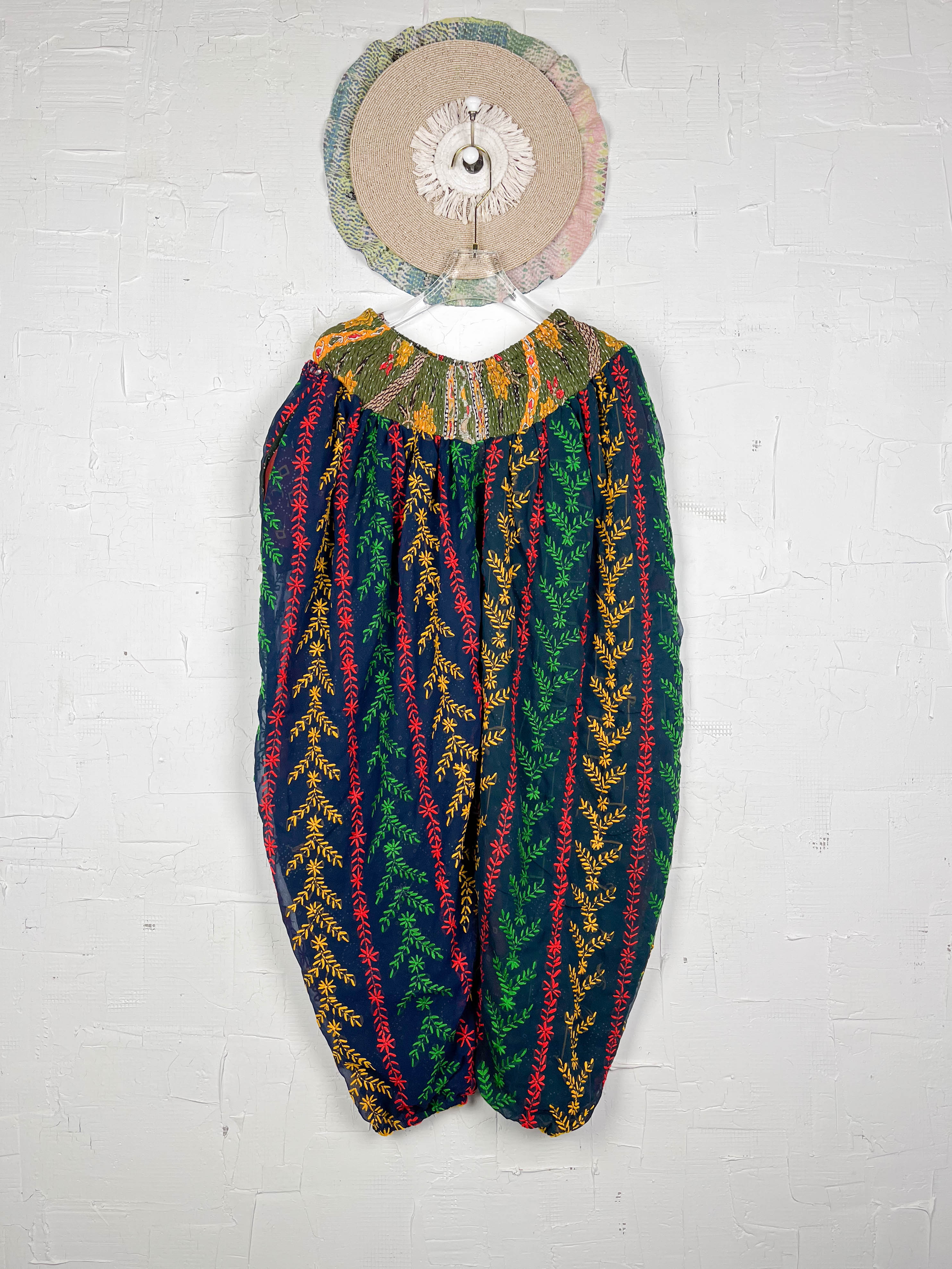 Comfortable embroidered pants- Love Protect Sustain