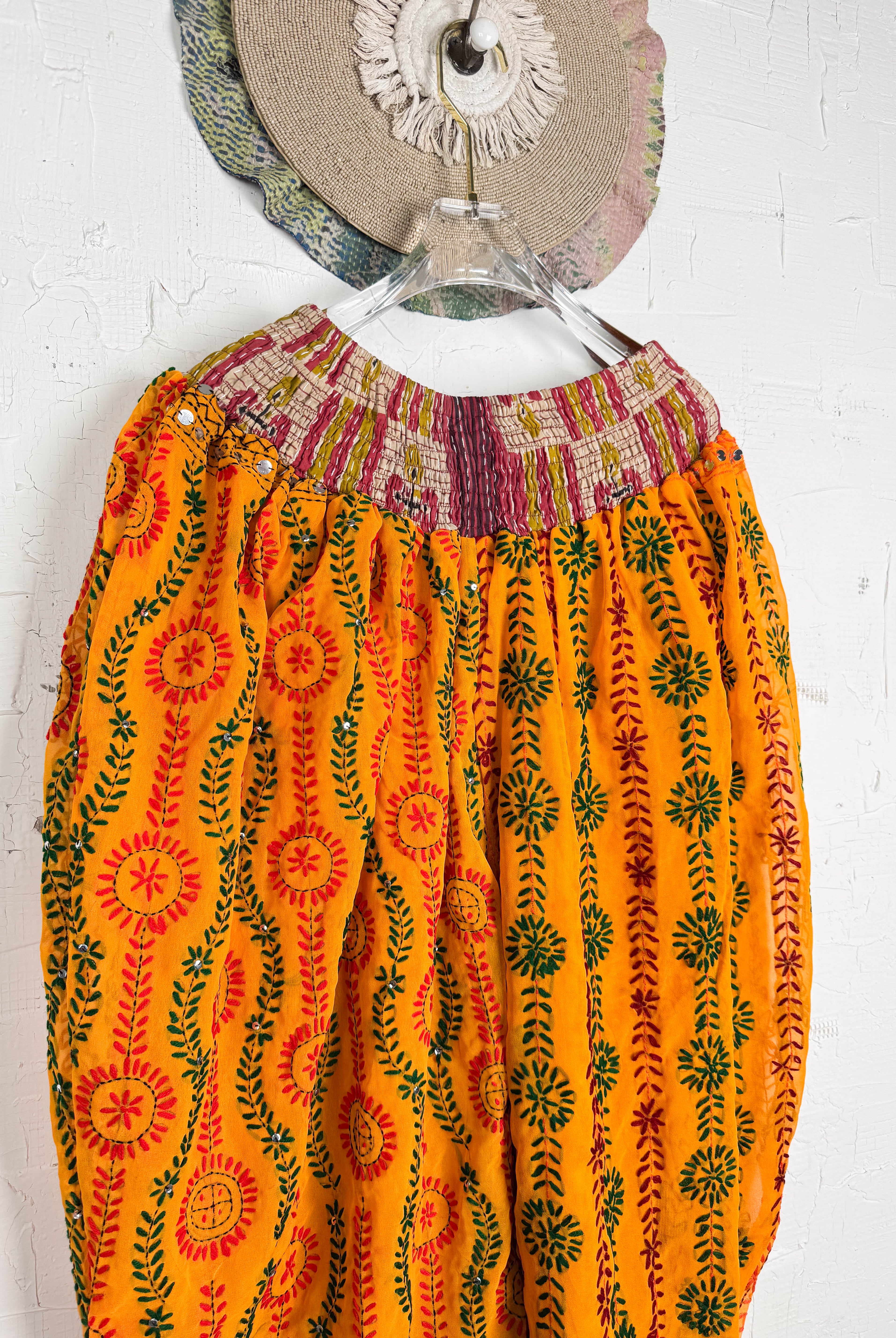 Comfortable embroidered pants- Love Protect Sustain