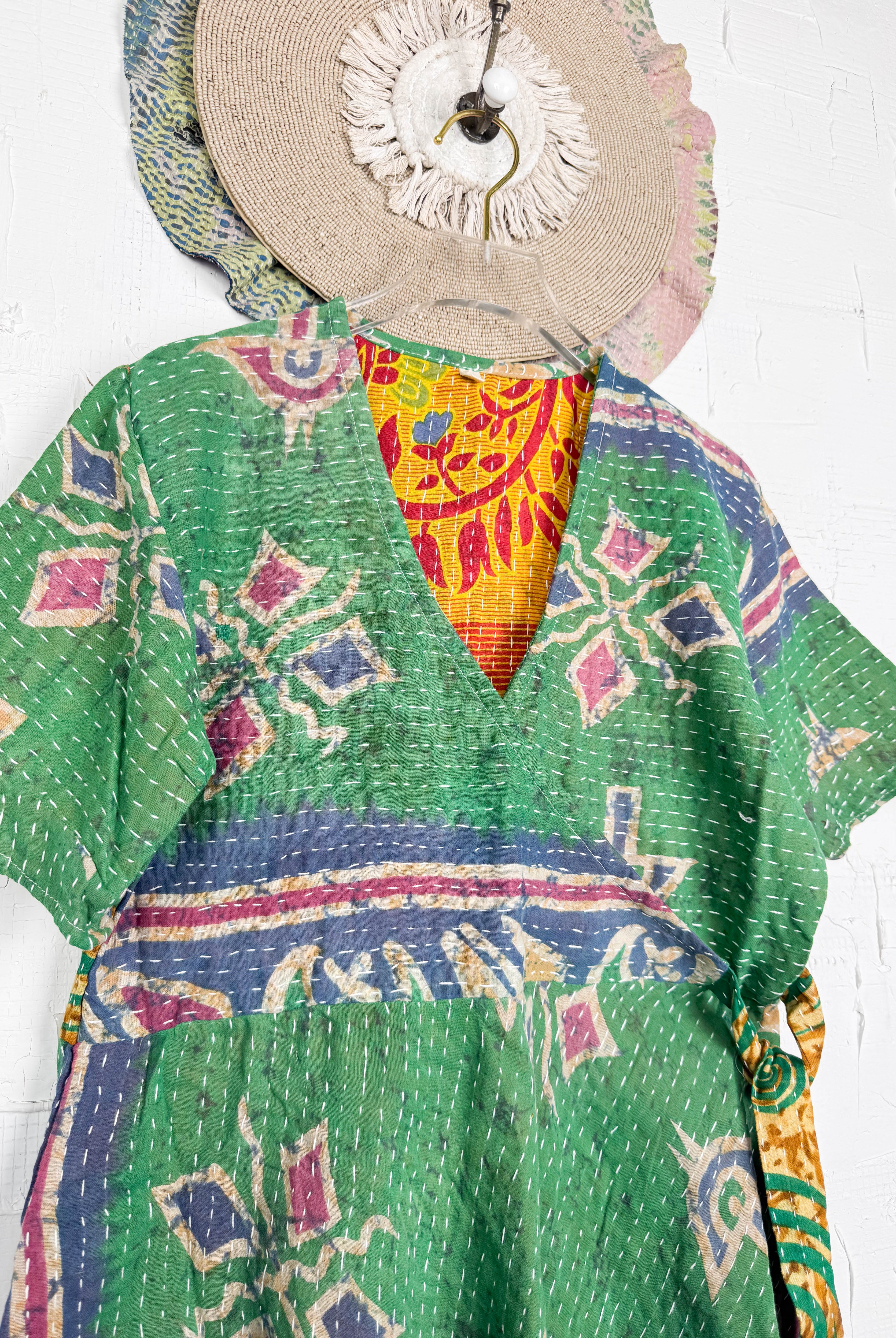 Cotton Kantha dress - Love Protect Sustain