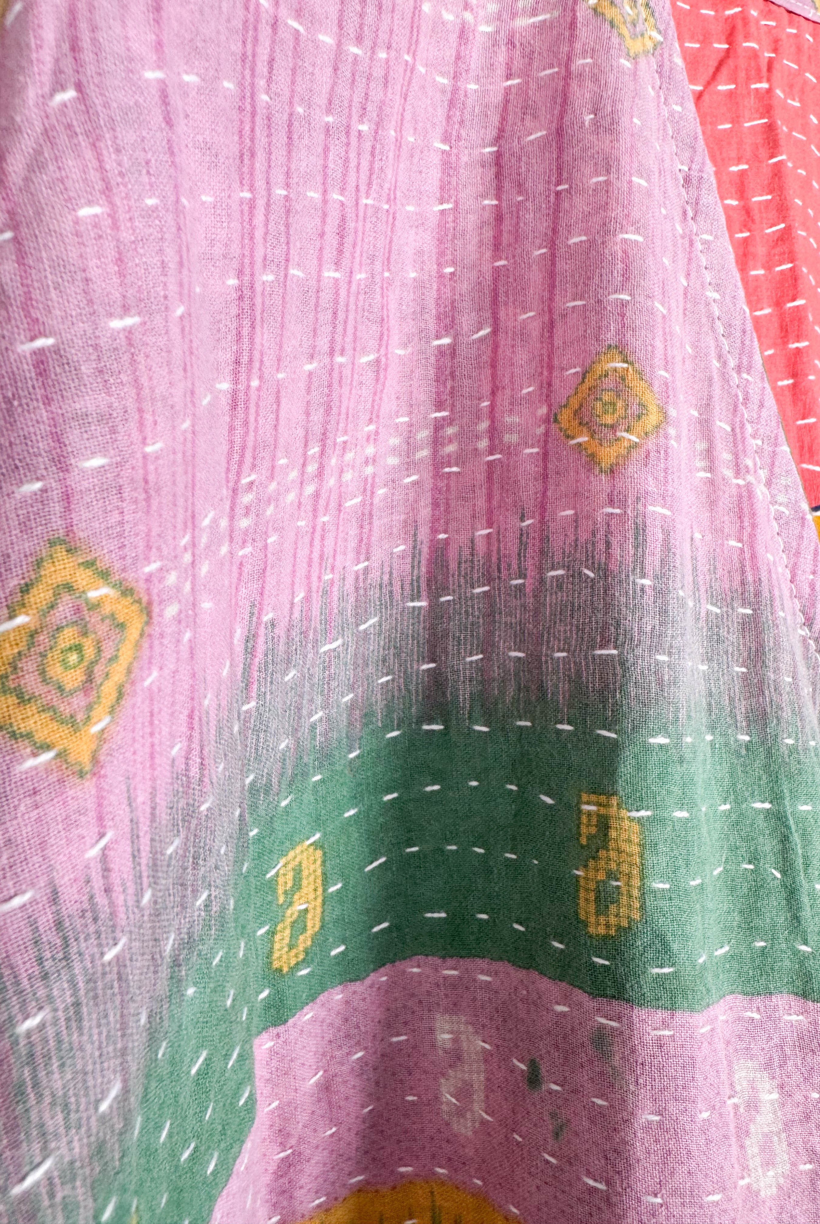 Cotton Kantha dress - Love Protect Sustain