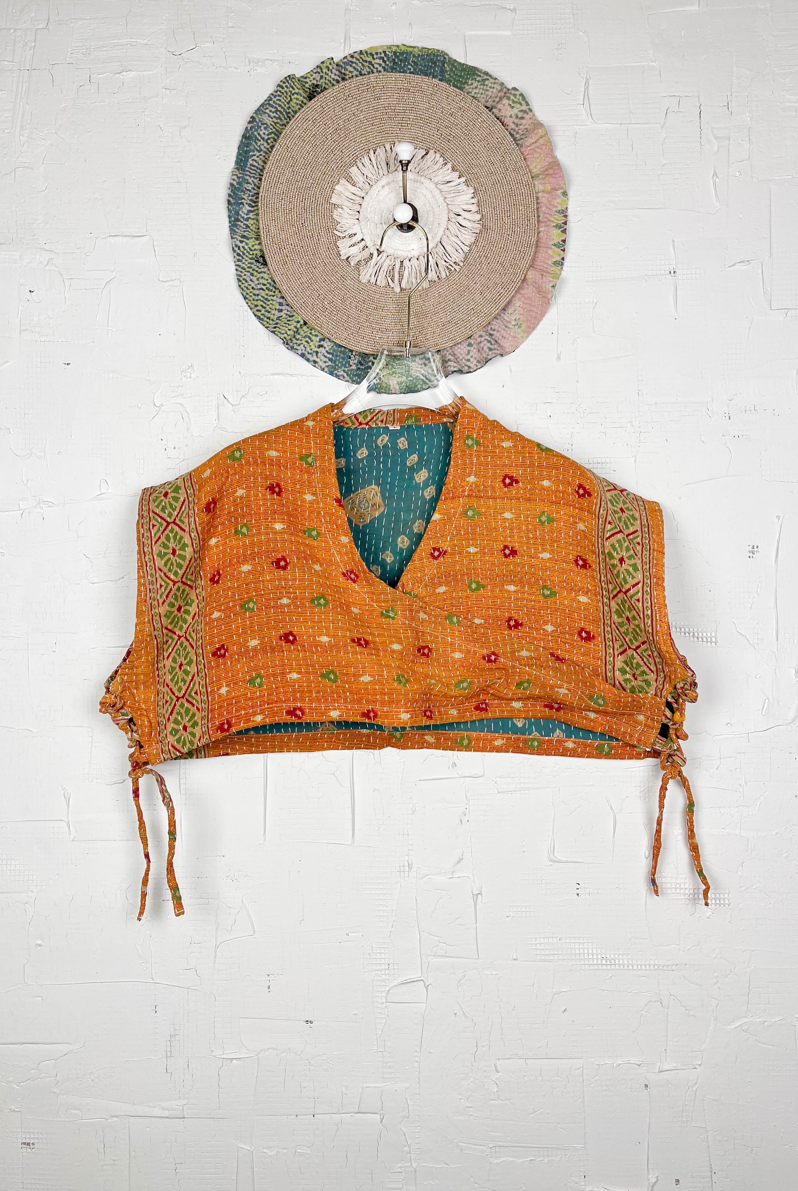 Crop kantha top - Love Protect Sustain