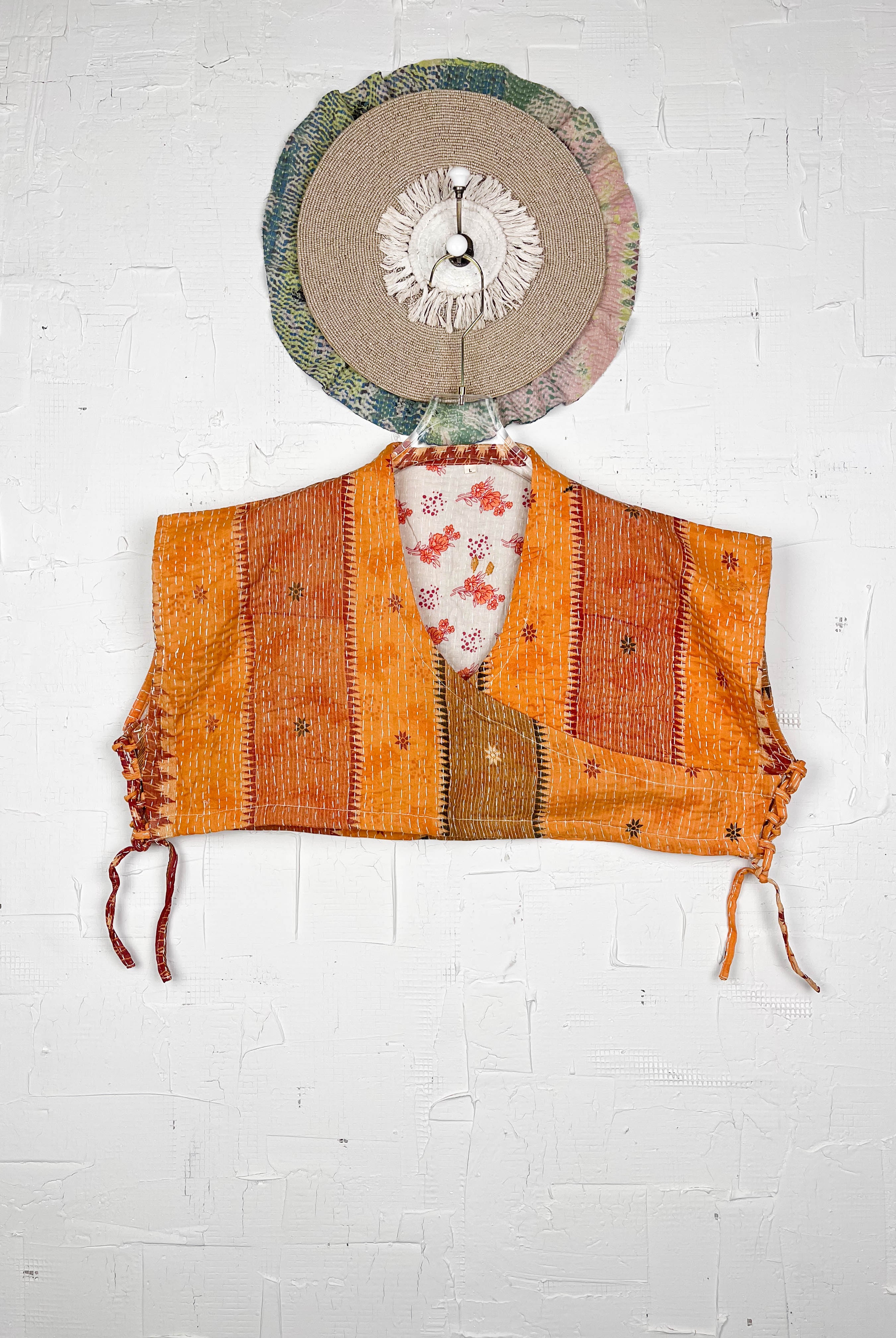 Crop kantha top - Love Protect Sustain