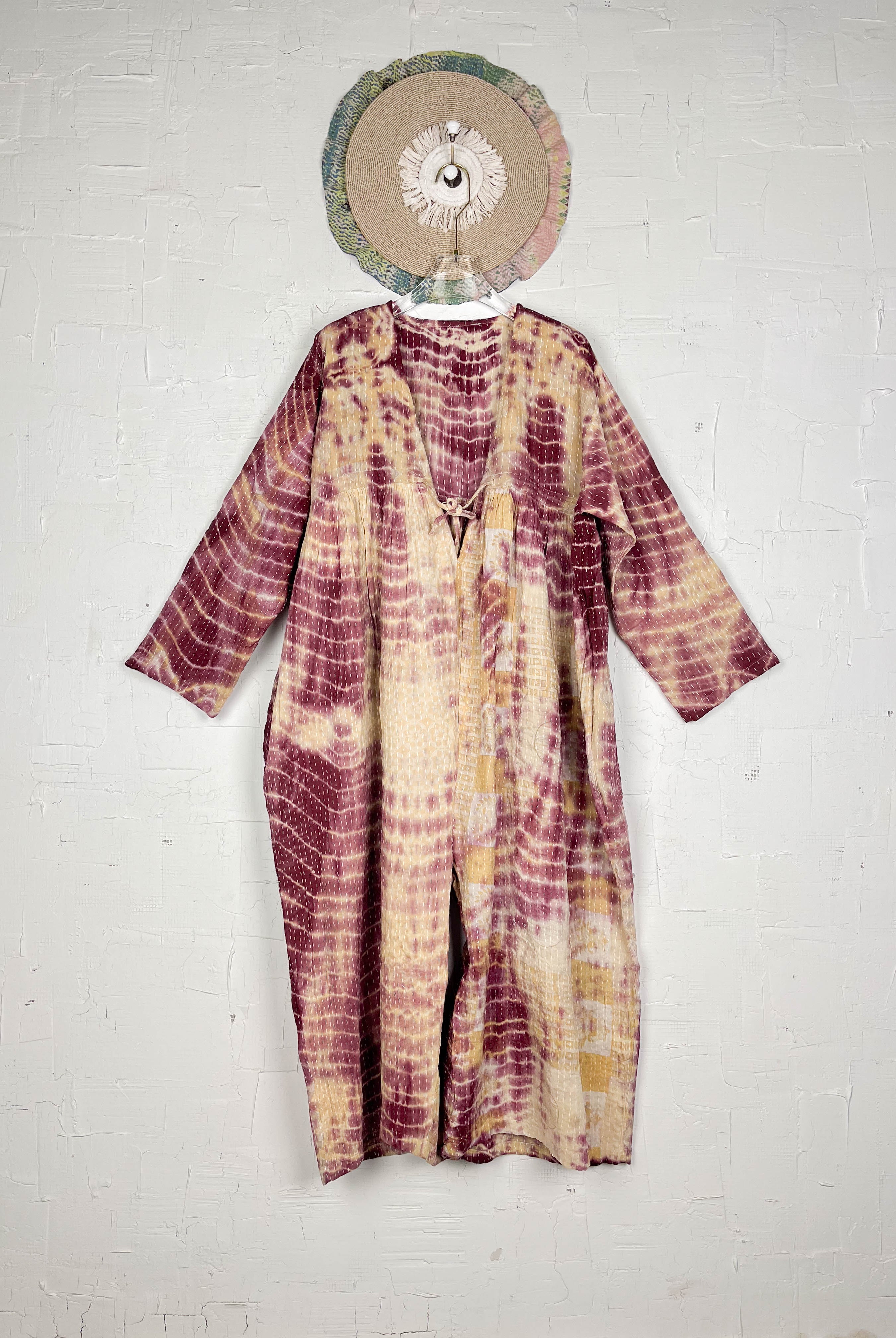 Cropped Kantha jumpsuit - Love Protect Sustain