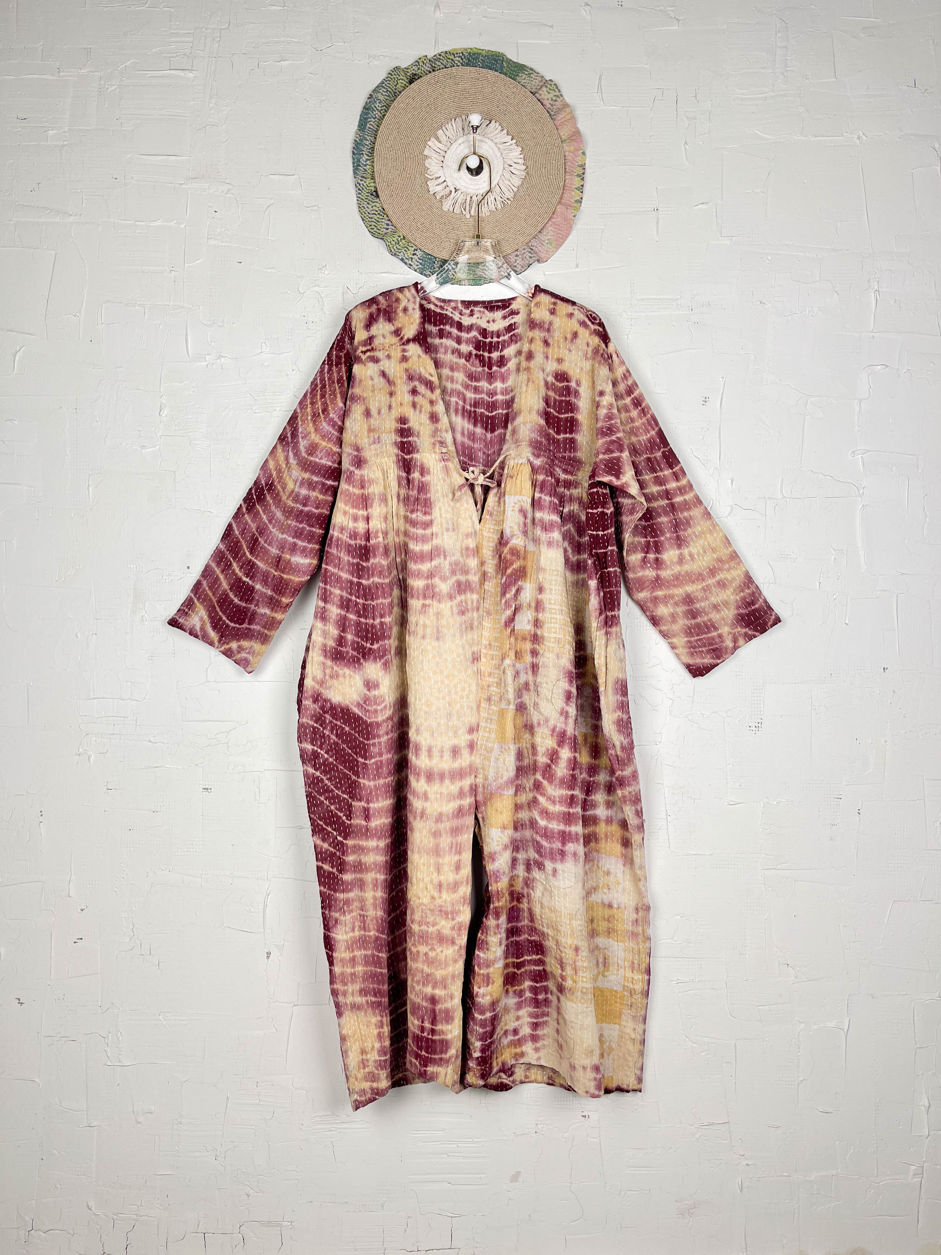 Cropped Kantha jumpsuit - Love Protect Sustain